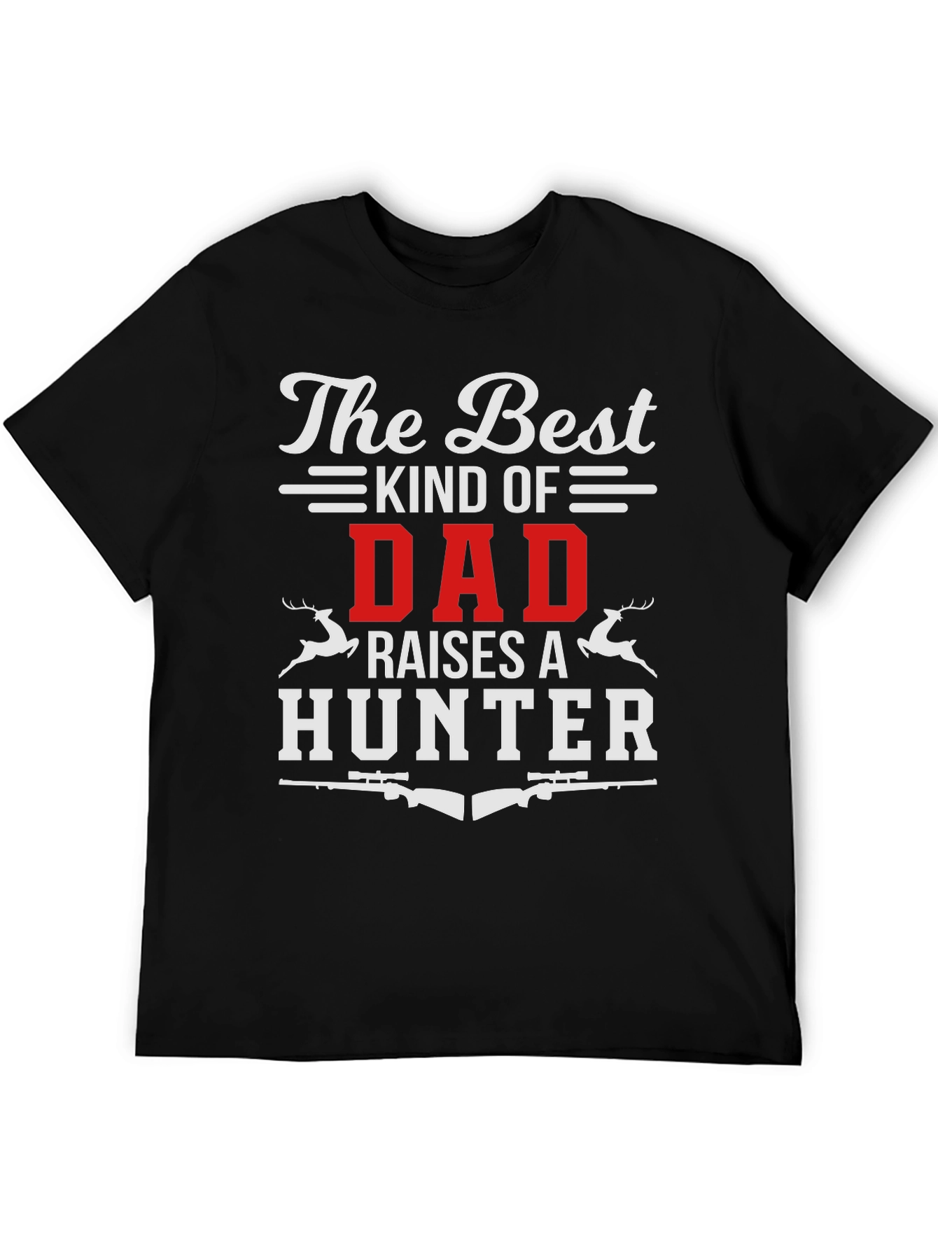 Black The Best Kind of Dad Hunter T-Shirt view 5