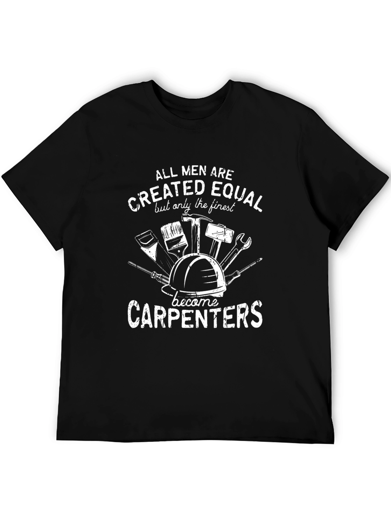 Black Carpenter T-Shirt: All Men Created Equal view 5