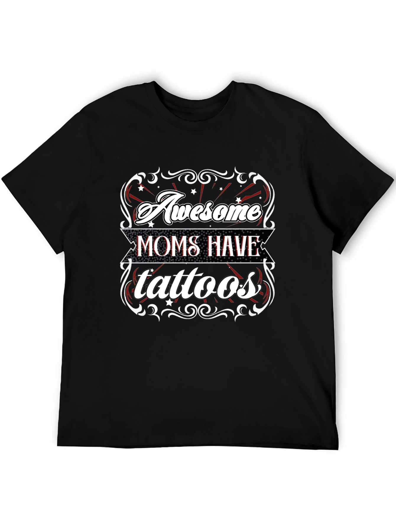 Awesome Moms Have Tattoos Black T-Shirt - 5