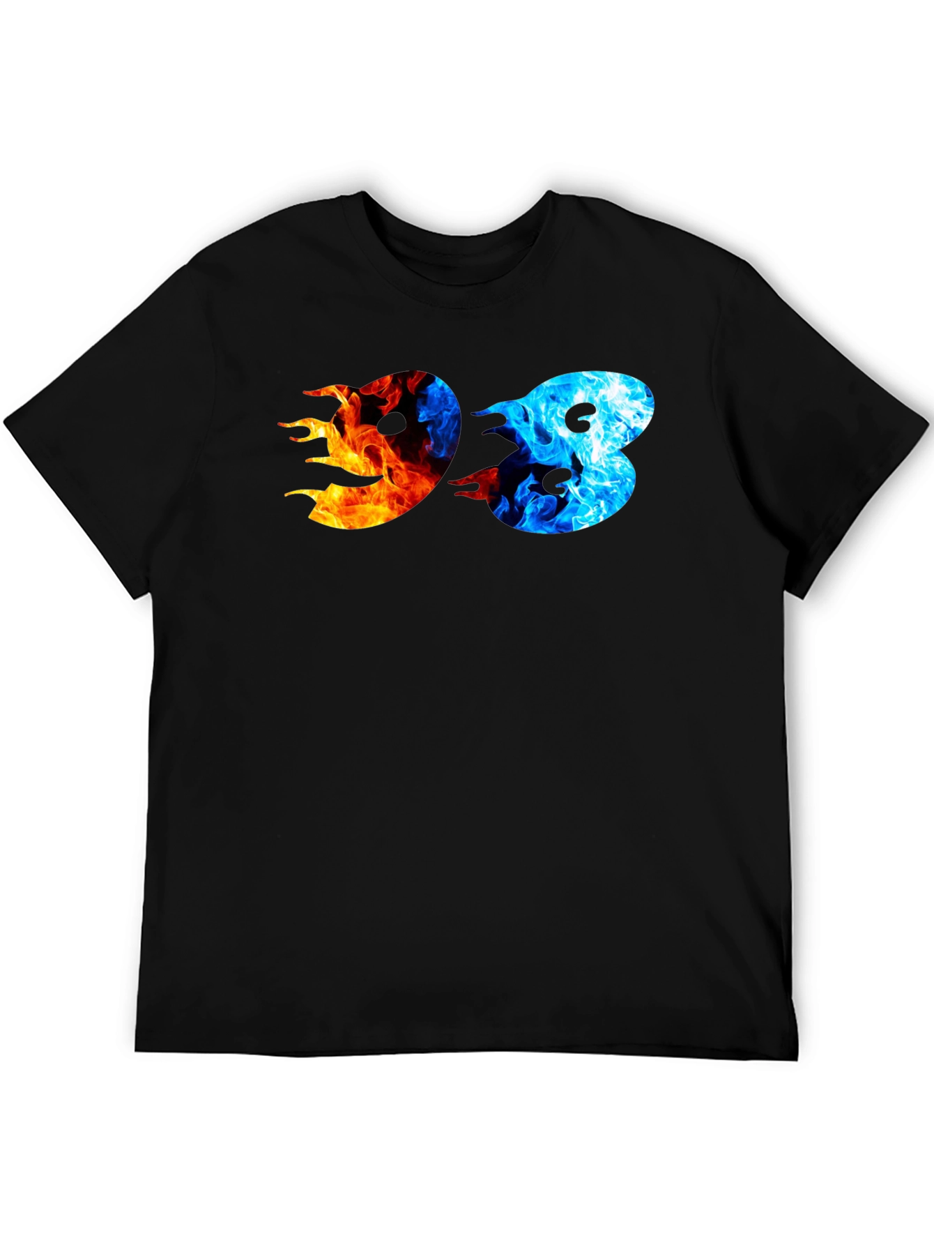 Black Fire and Ice 98 Graphic T-Shirt view 5