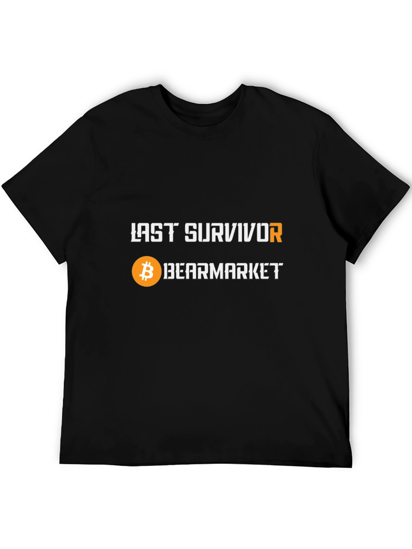 Black Last Survivor Bearmarket Bitcoin Graphic T-Shirt view 5