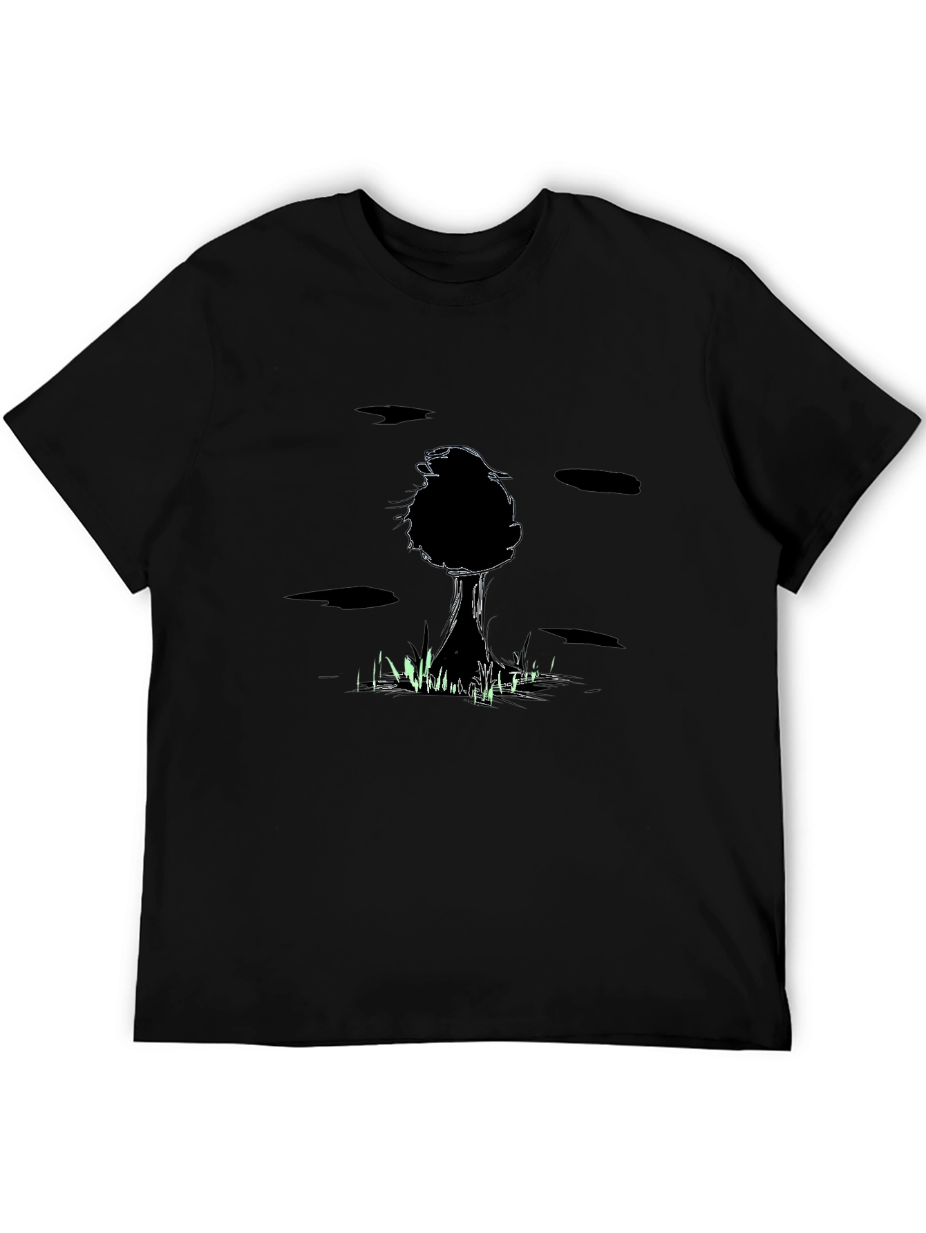 Black Men's Black Tree Graphic Tee view 5