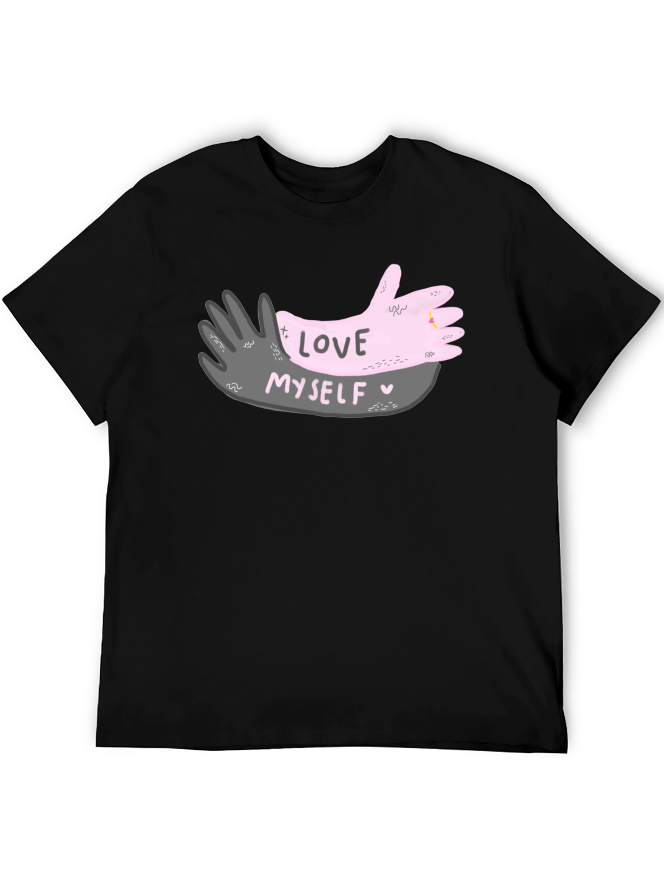 Black Love Myself Graphic T-Shirt view 5