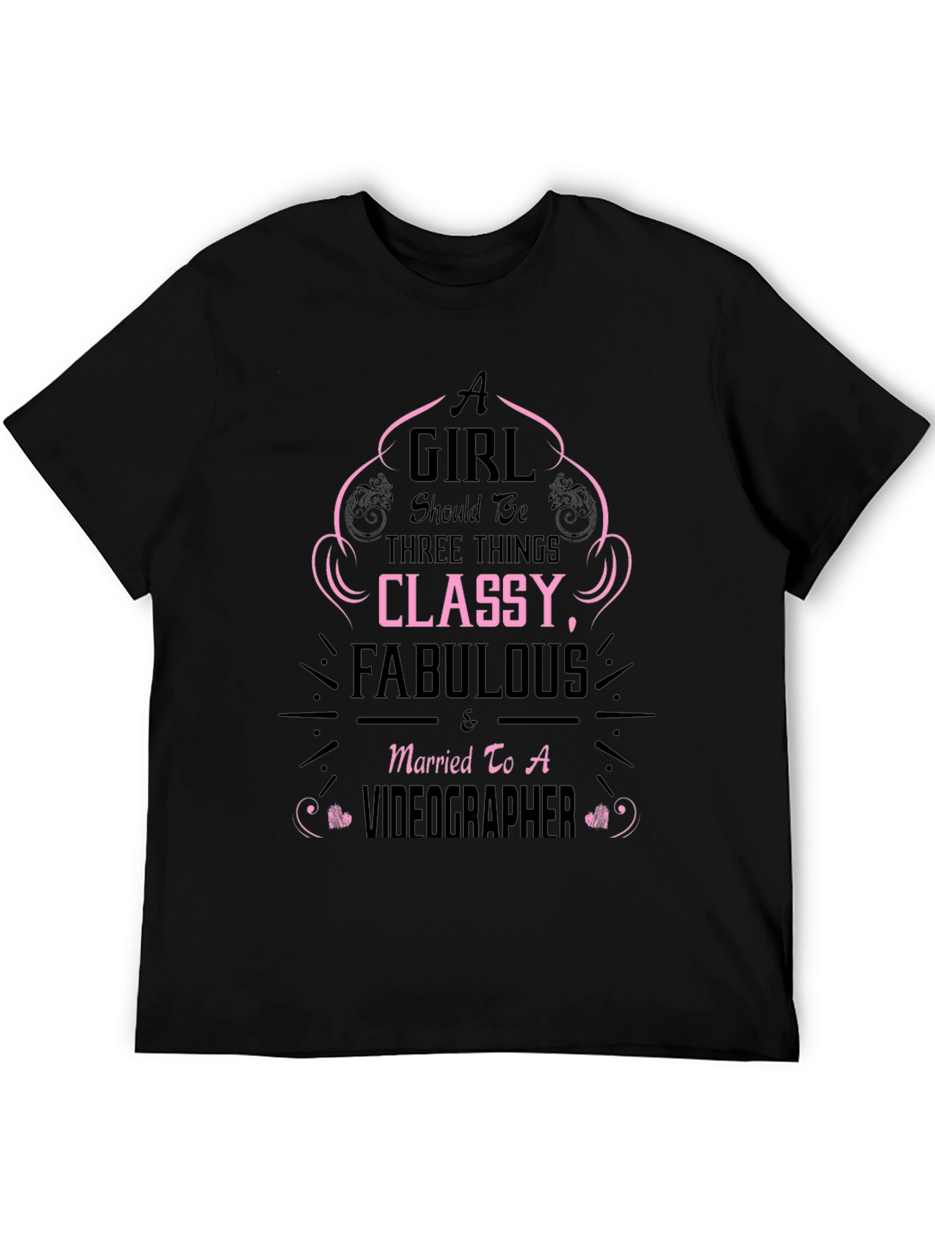 Black Classy, Fabulous Videographer T-Shirt view 5