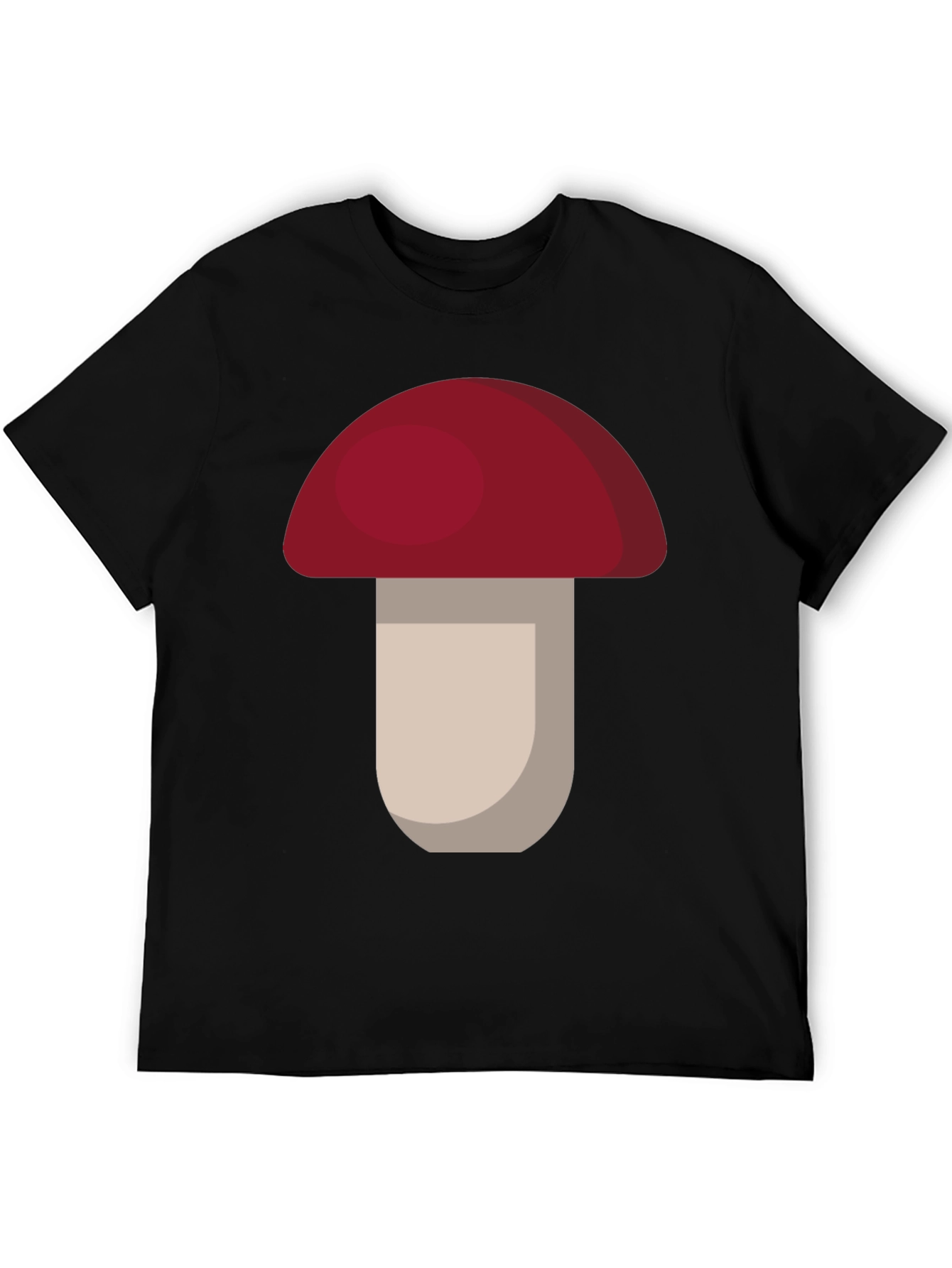 Black Mushroom Graphic Tee - Funky Casual Style view 5