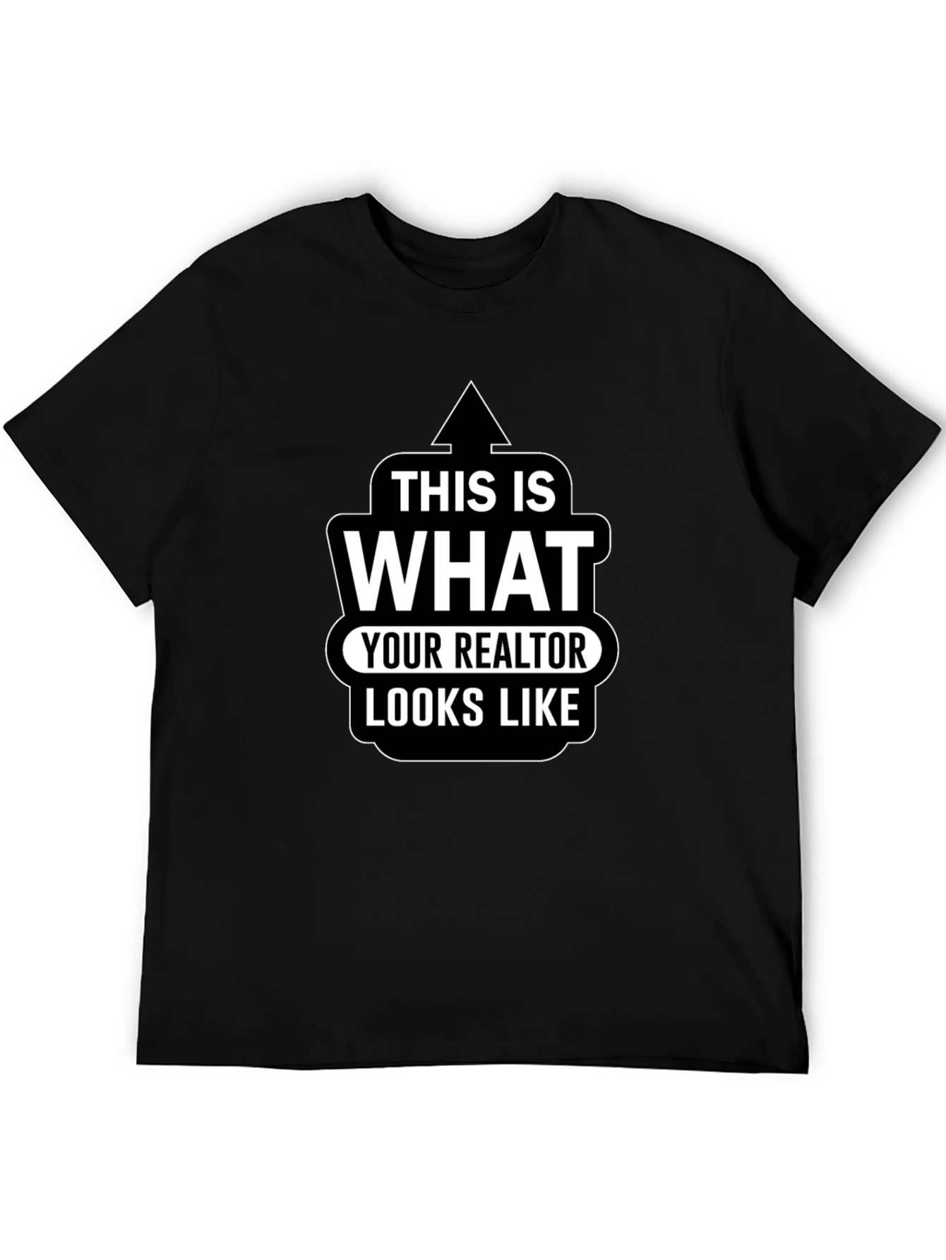 Black Realtor Look T-Shirt - Funny Real Estate Agent Tee view 5