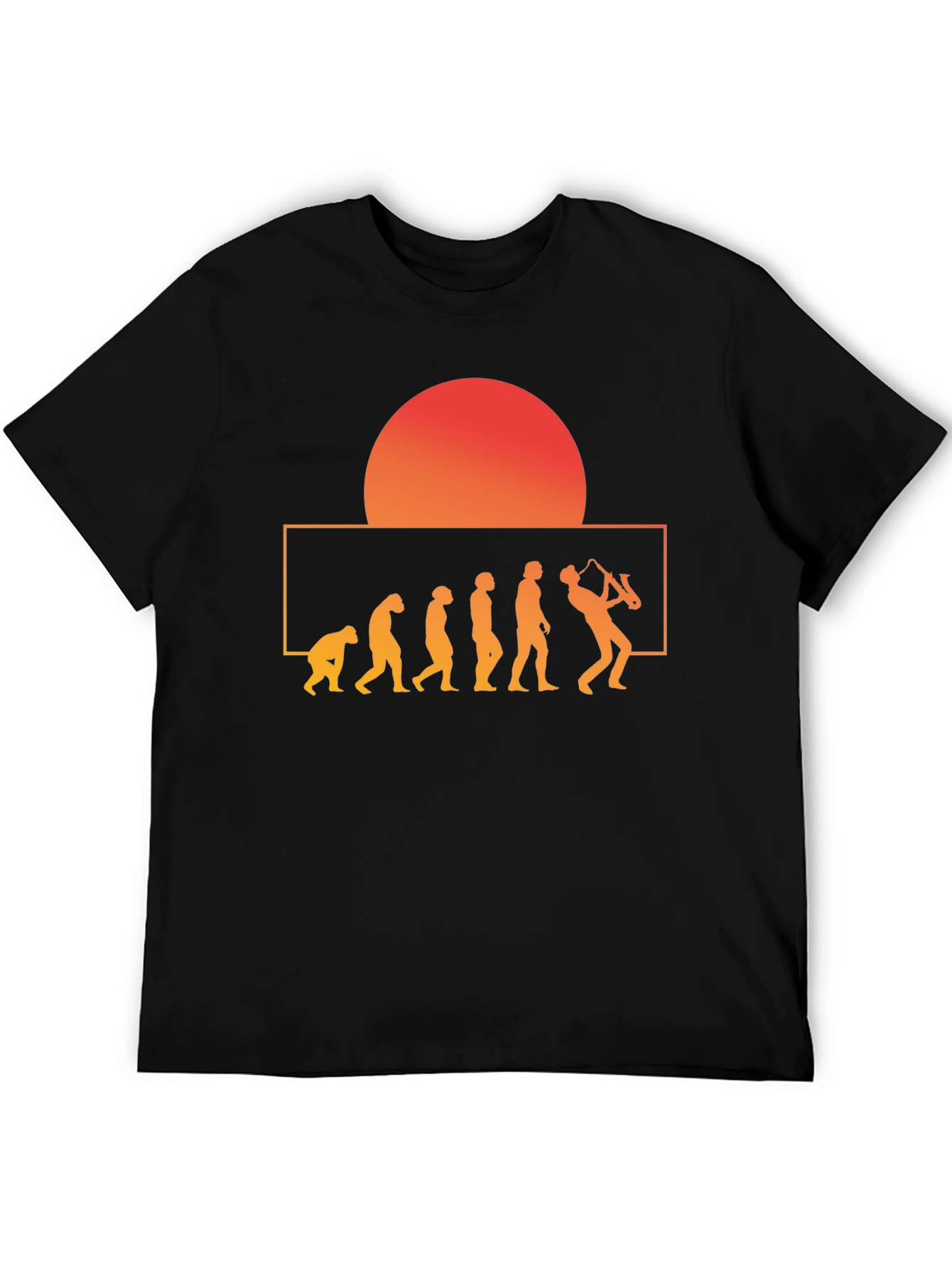 Black Evolution of Saxophone T-Shirt view 5