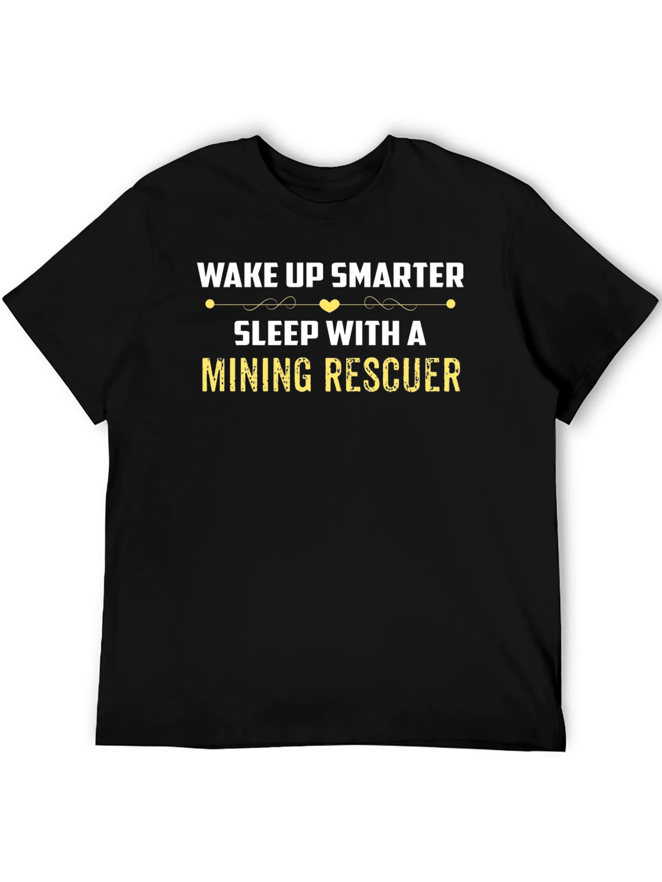 Black Wake Up Smarter Mining Rescuer Graphic T-Shirt view 5