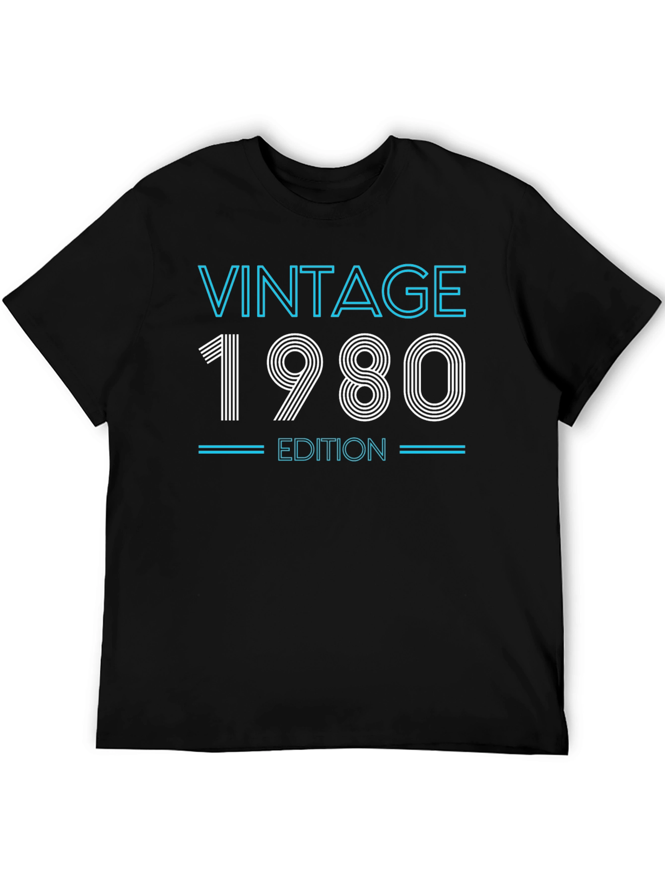 Black Vintage 1980 Edition Graphic T-Shirt view 5