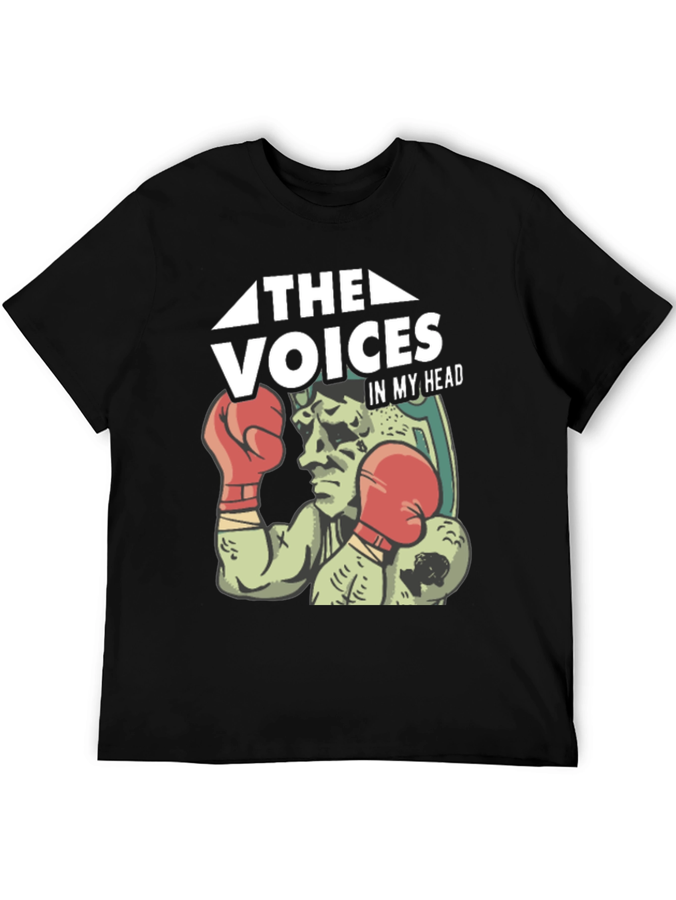 Black The Voices in My Head T-Shirt - Boxer Graphic Tee view 5