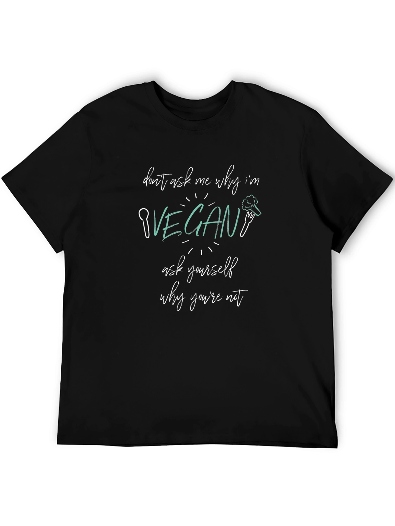 Black Vegan T-Shirt - Don't Ask Me Why! view 5