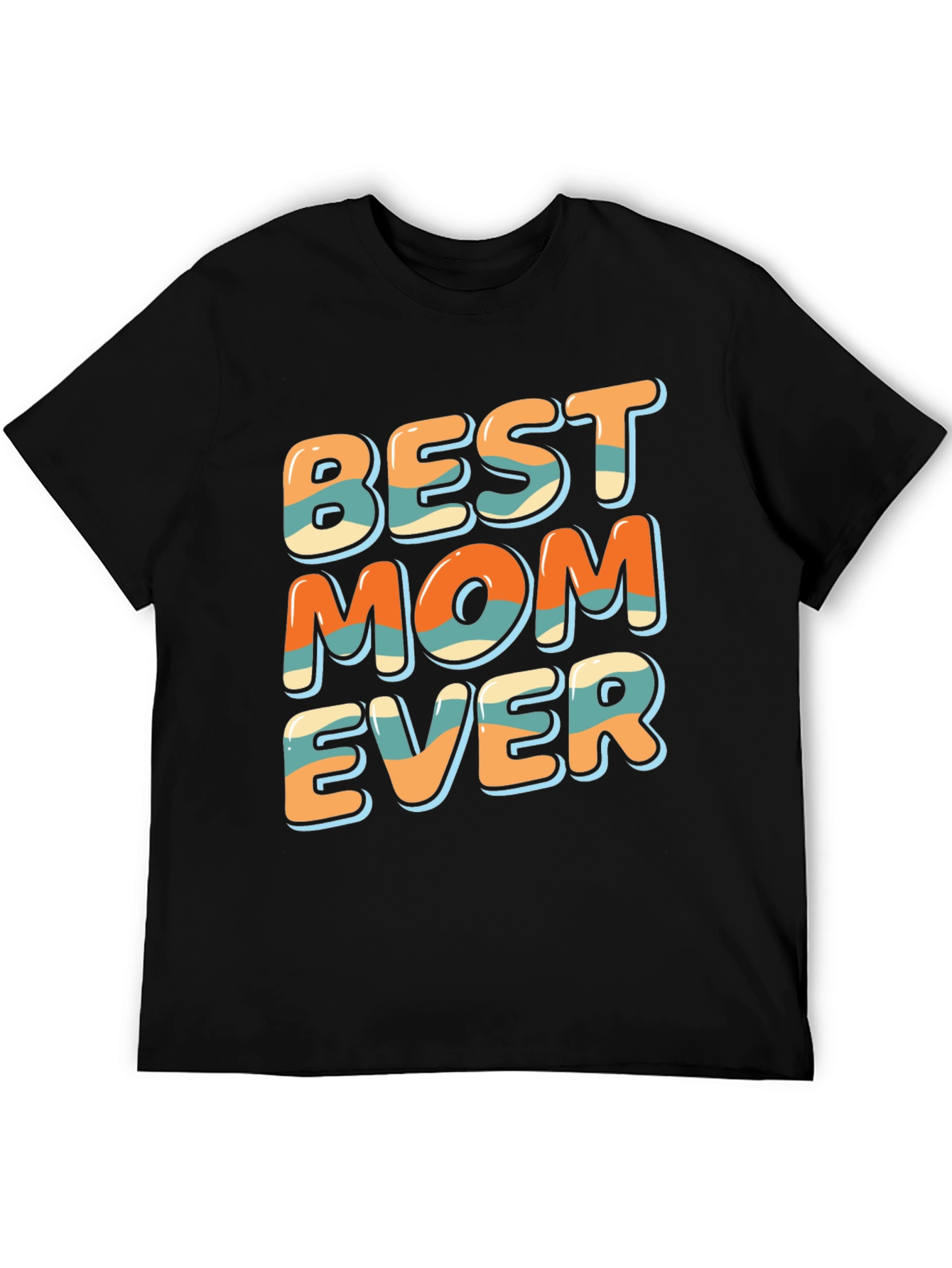 Black Best Mom Ever Graphic T-Shirt - Unisex view 5