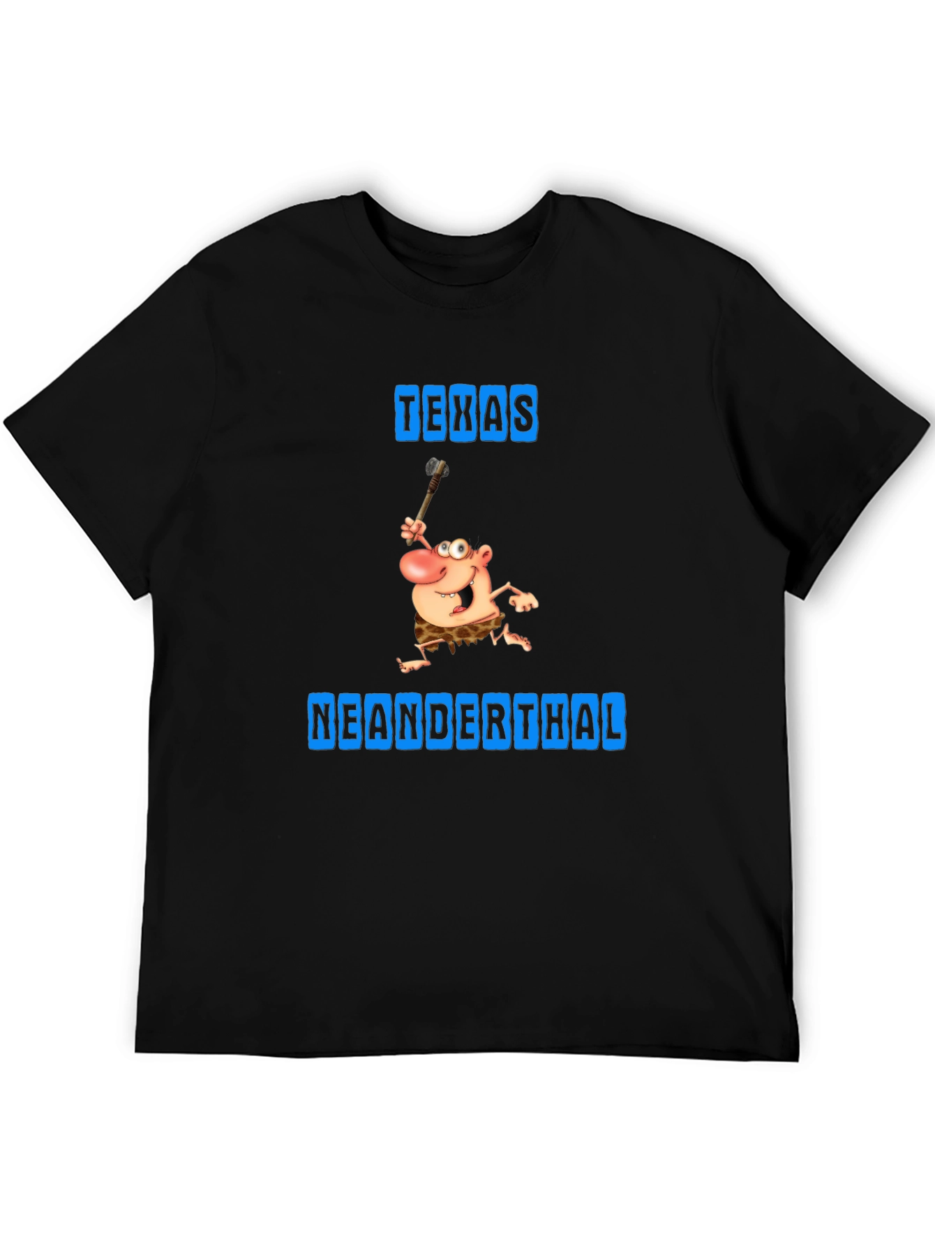 Black Texas Neanderthal Graphic T-Shirt - Black view 5