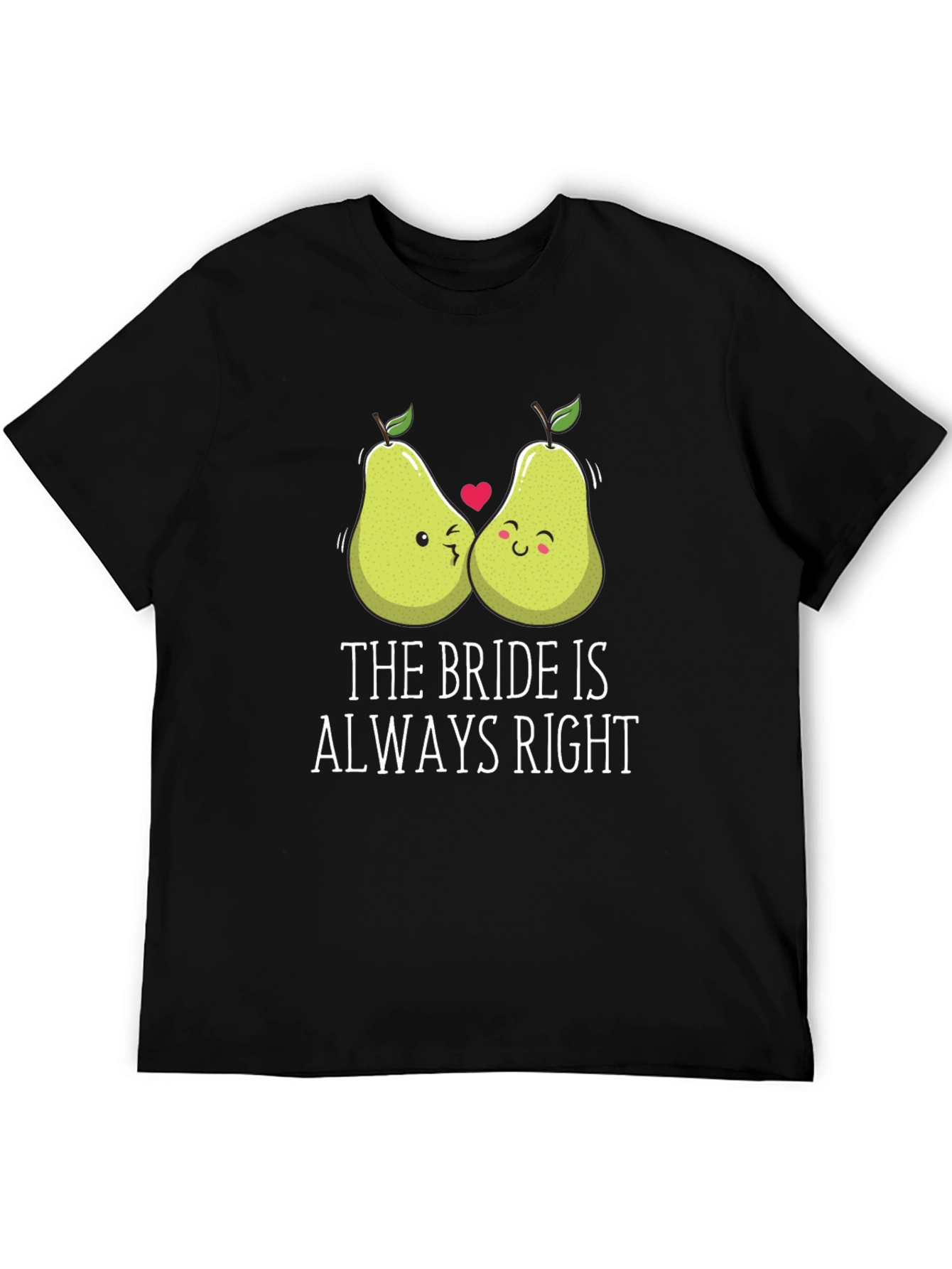 Black Funny Bride T-Shirt - The Bride Is Always Right view 5