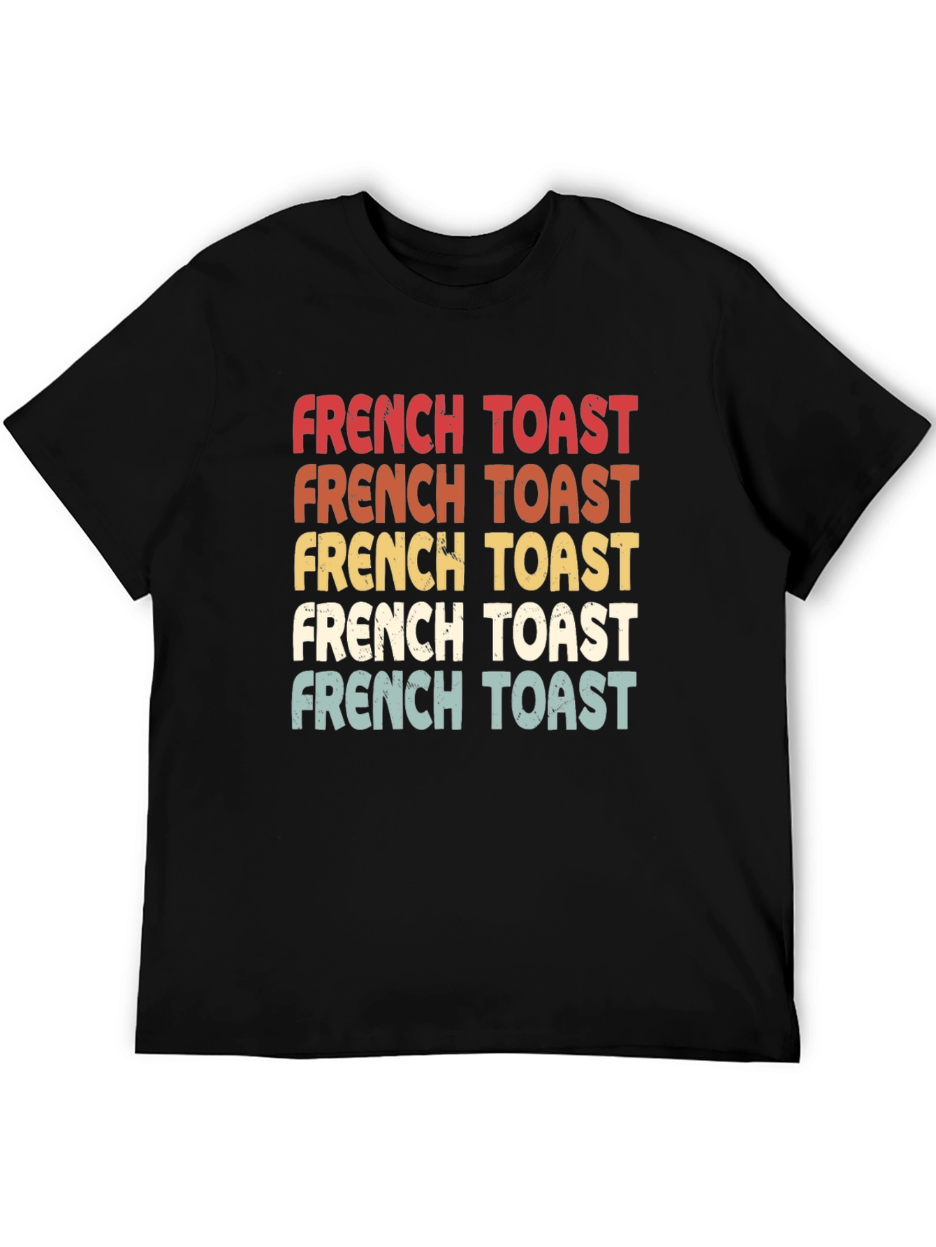 Black Retro French Toast Graphic Tee view 5