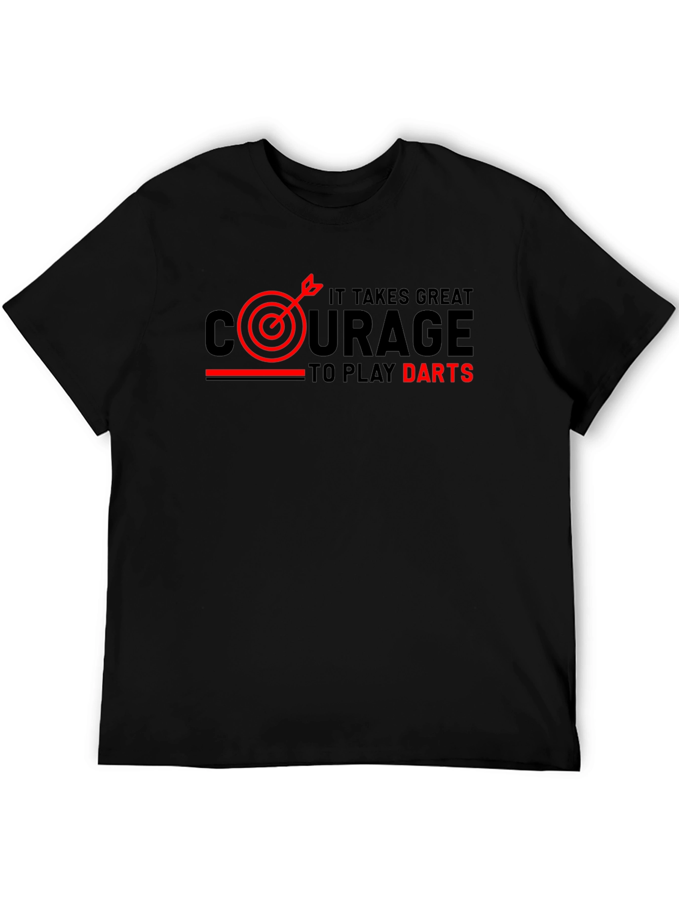 Black Courage to Play Darts Graphic Tee view 5