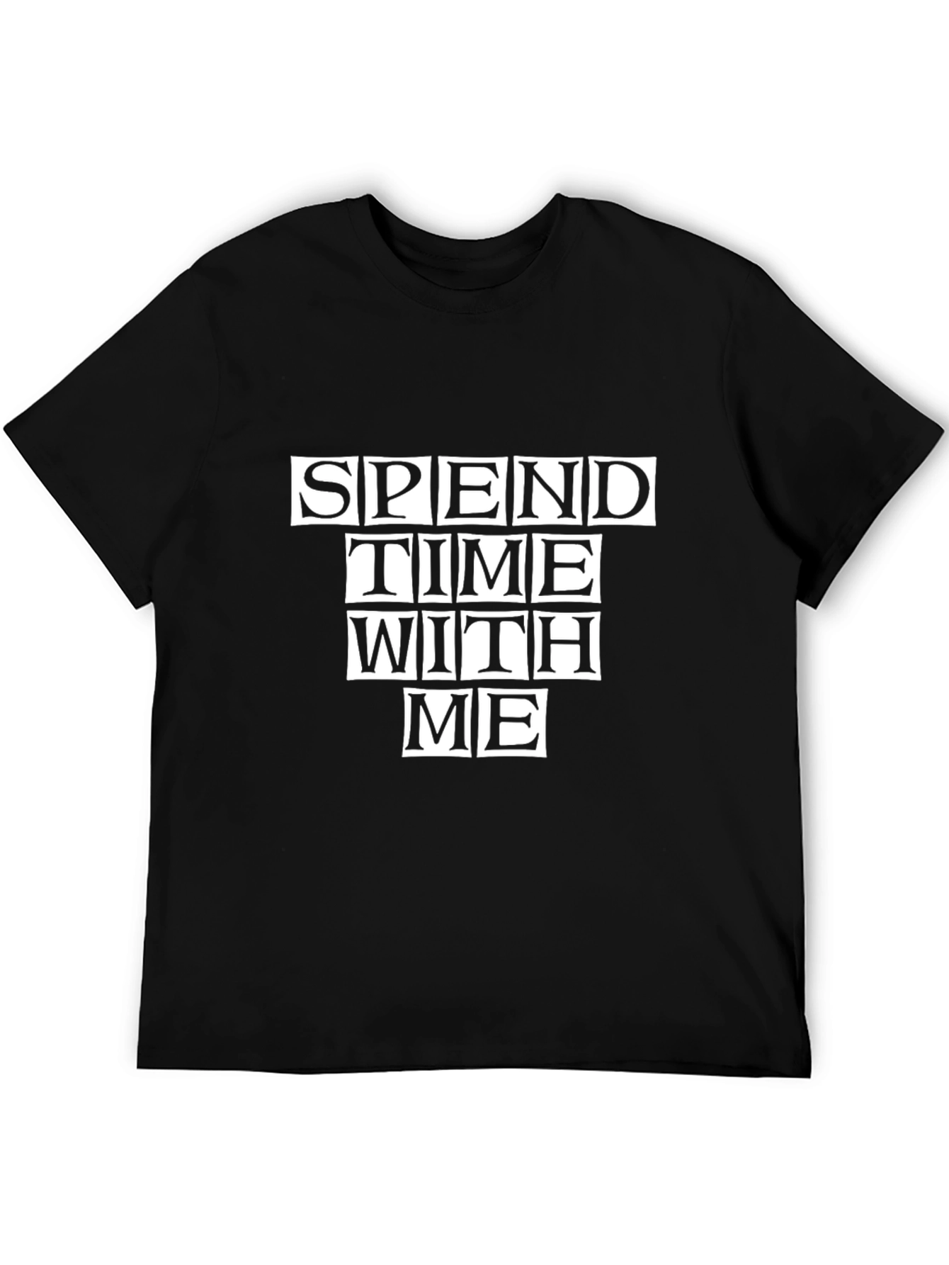 Black Spend Time With Me Black Graphic Tee view 5