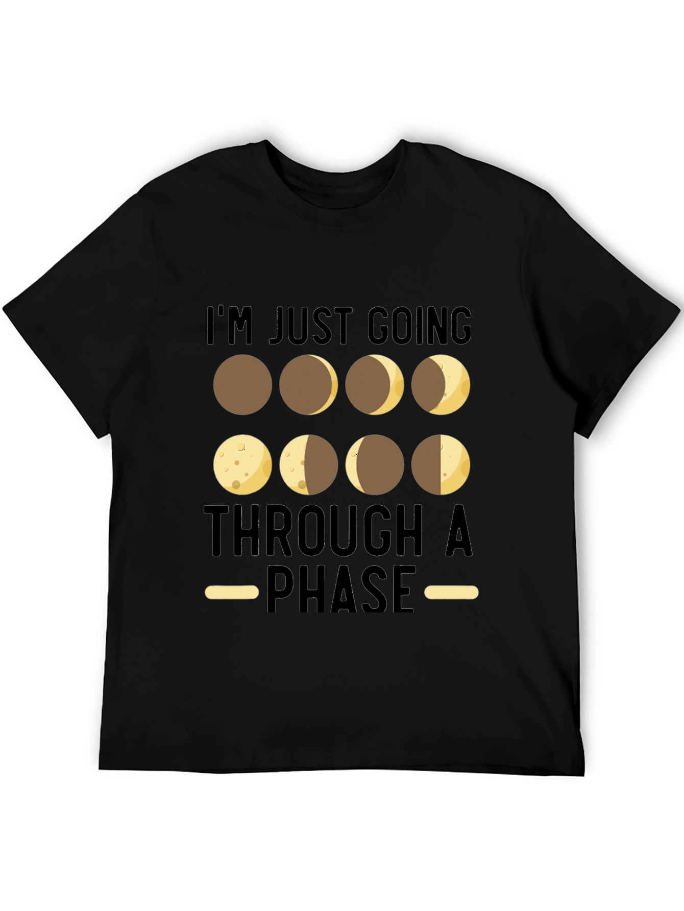 Black Moon Phases T-Shirt - Going Through A Phase Tee view 5