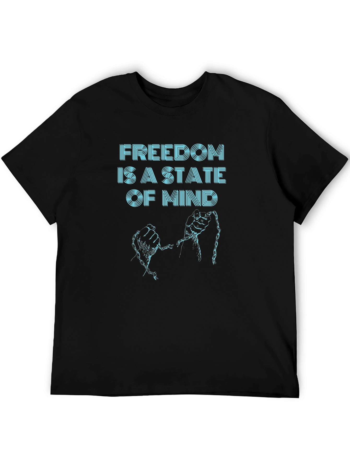 Black Freedom State of Mind Graphic Tee - Black view 5