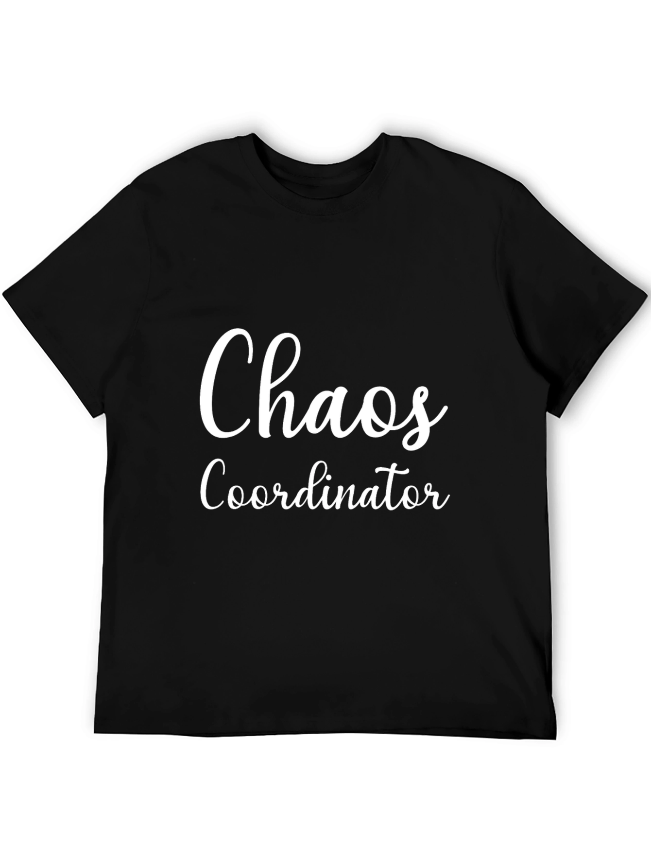 Black Chaos Coordinator Graphic T-Shirt - Black Crew Neck view 5