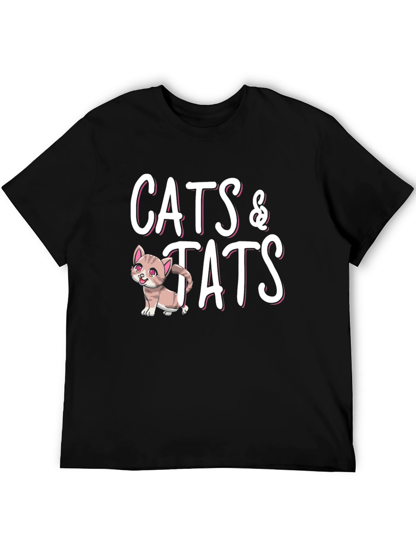 Black Cats & Tats Graphic T-Shirt - Black view 5