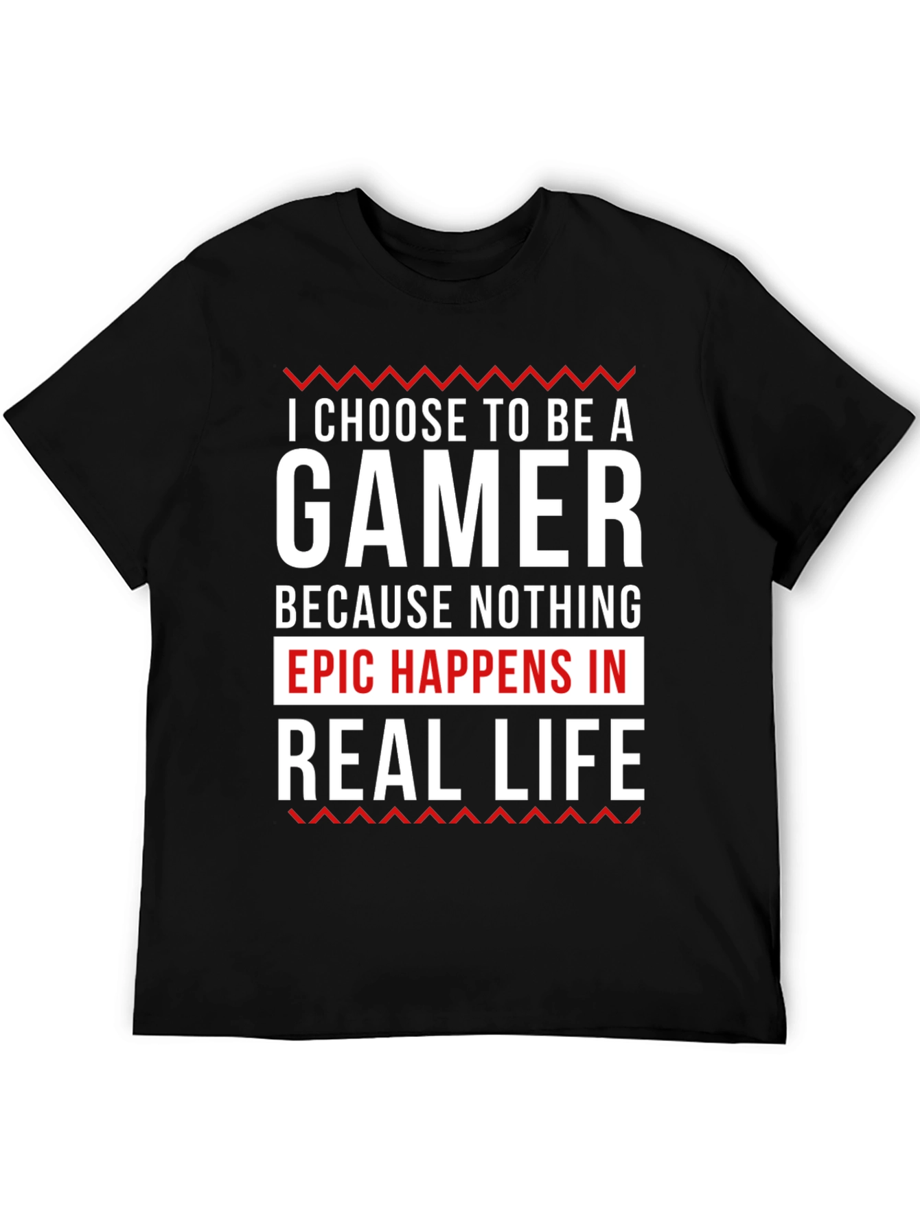 Black Gamer T-Shirt - Epic Happens Here! view 5