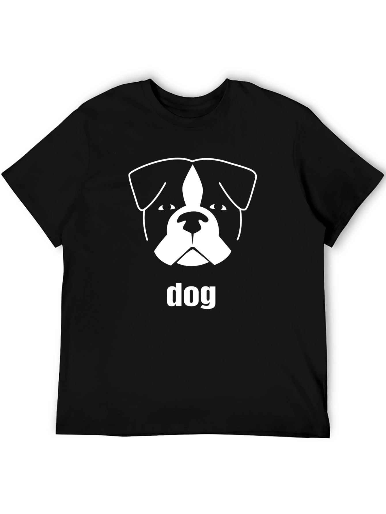 Black Dog Graphic T-Shirt - Black Crew Neck Tee view 5