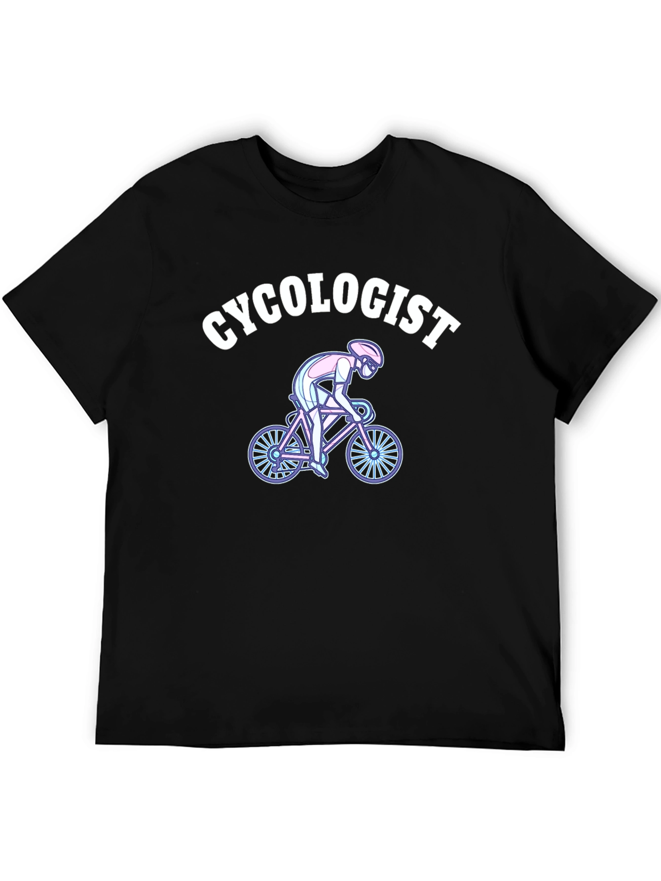 Black Cycologist T-Shirt - Bike Lover Tee view 5