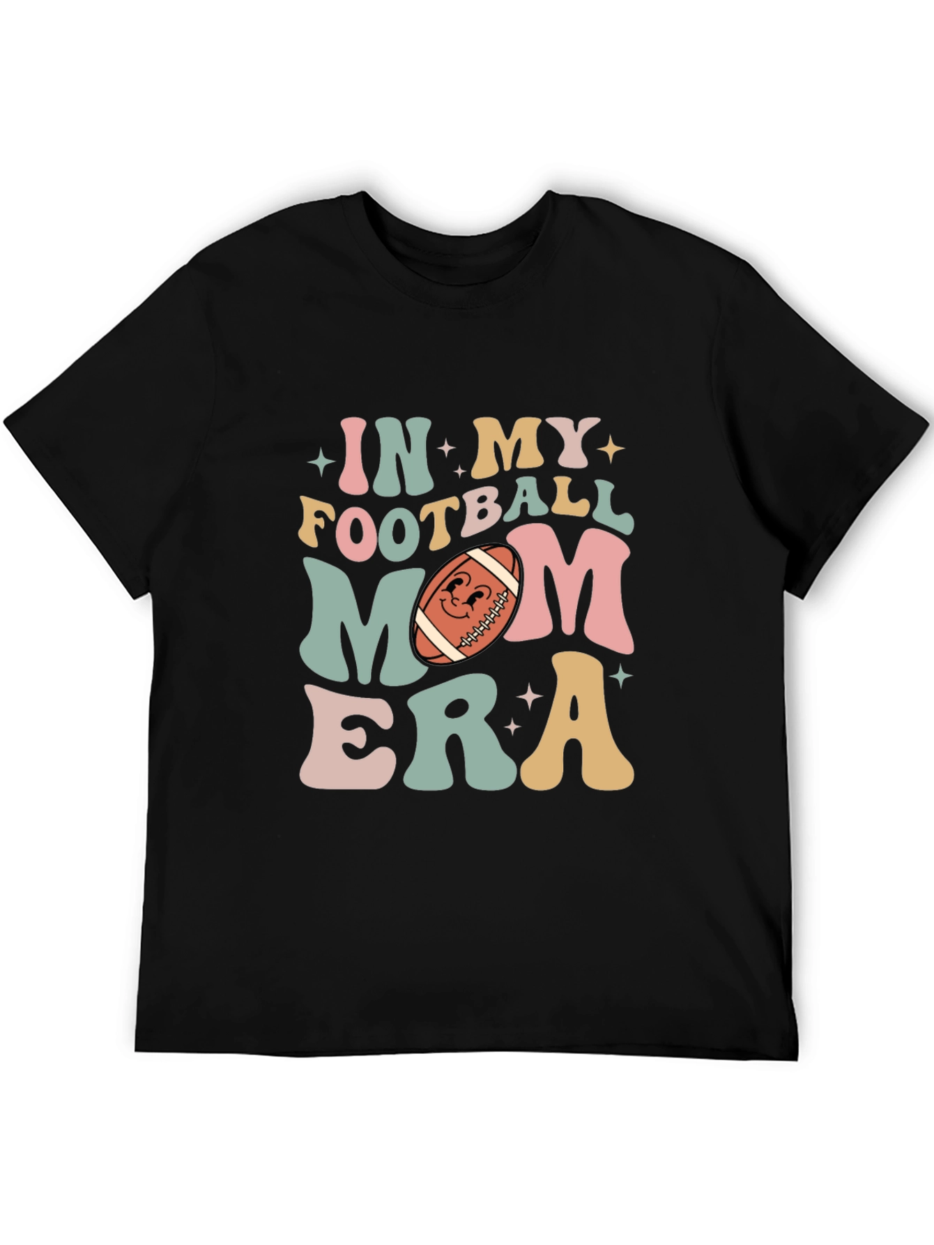 Black Football Mom Era T-Shirt view 5