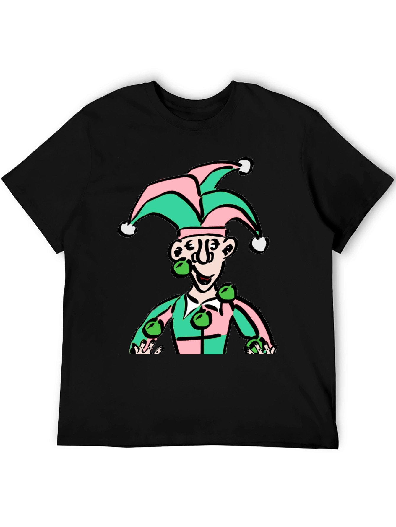 Black Jester Graphic T-Shirt - Playful & Unique Design view 5