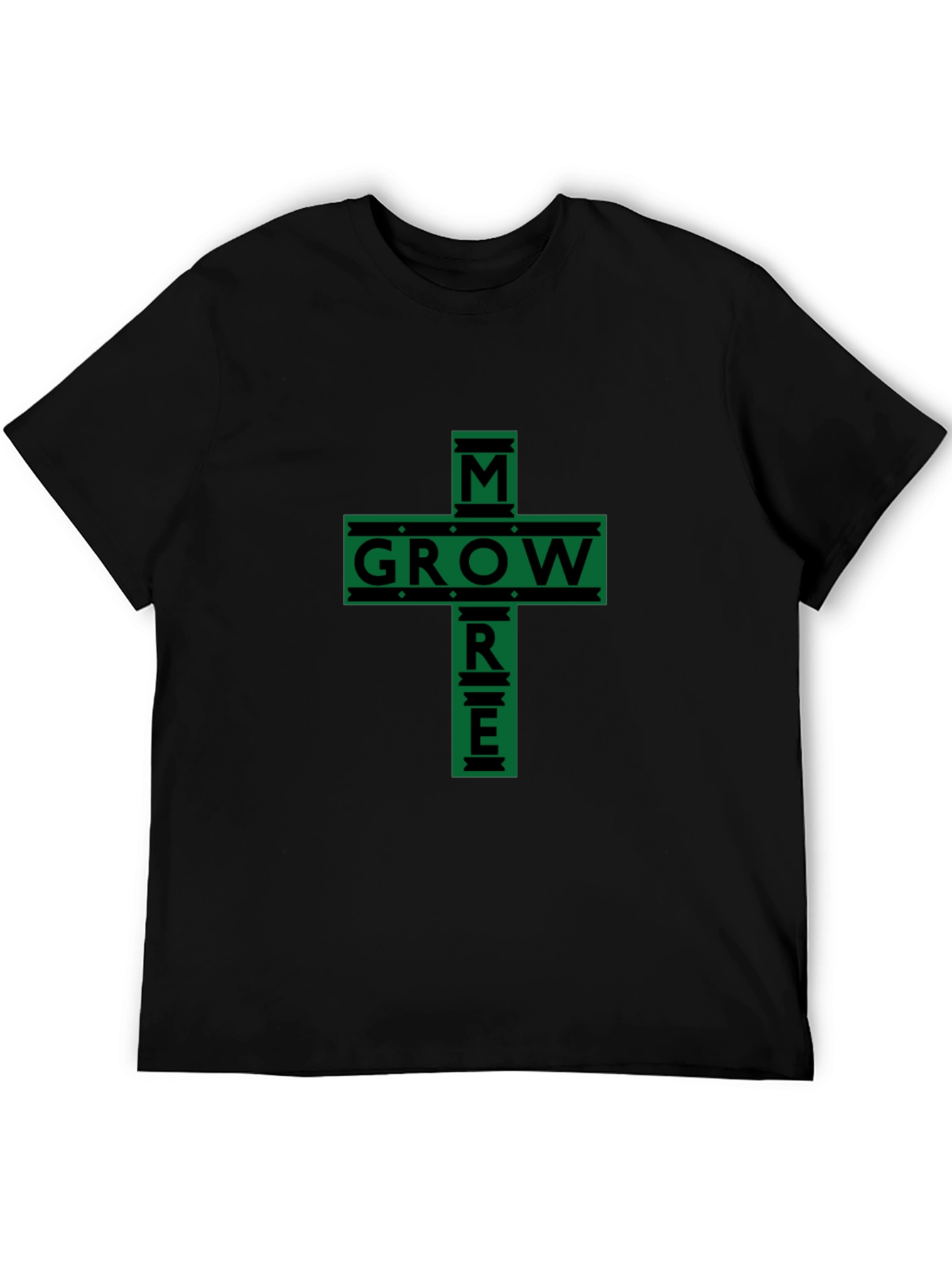 Black Grow More Graphic Tee - Black Cotton Blend view 5