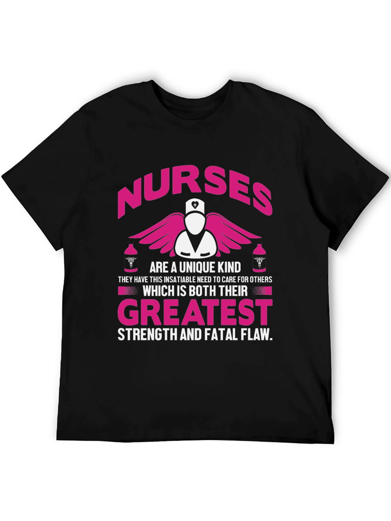 Black Nurses Unique Kind T-Shirt - Pink Graphic Tee view 5
