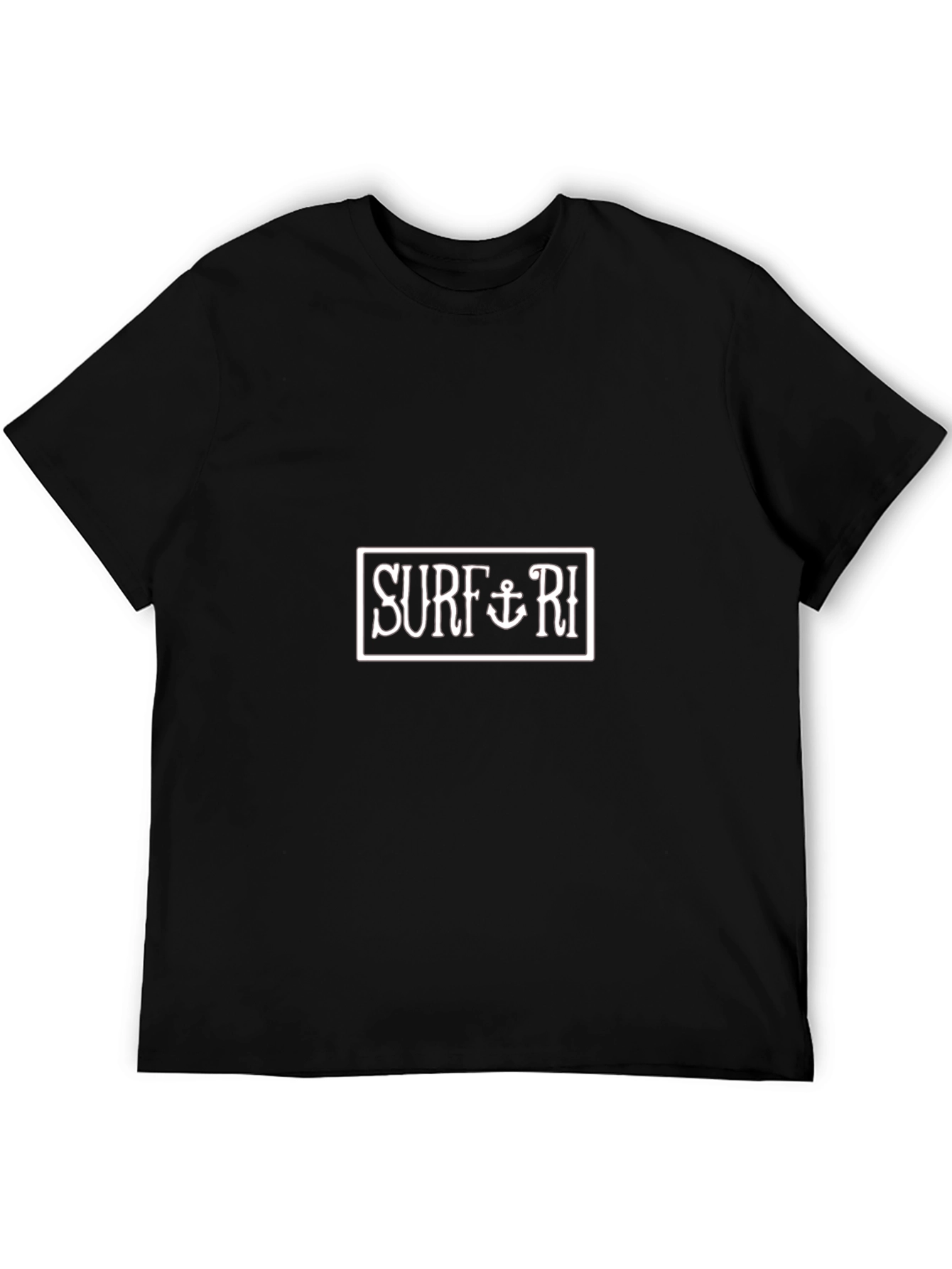 Black Surf RI Graphic Tee - Black Cotton Casual T-Shirt view 5