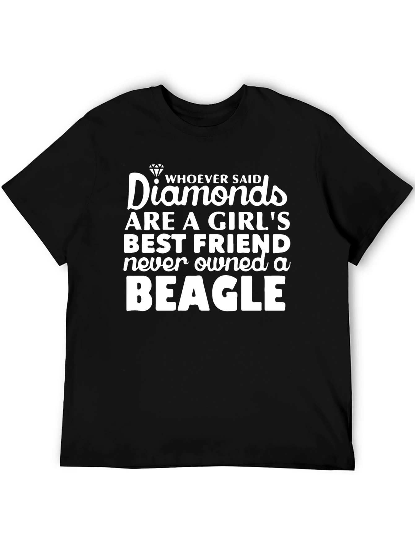 Black Diamonds & Beagles Graphic T-Shirt - Dog Lover Tee view 5