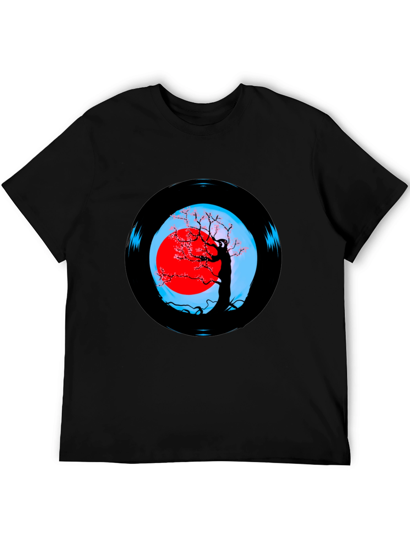 Black Vinyl Record Tree Graphic Tee view 5