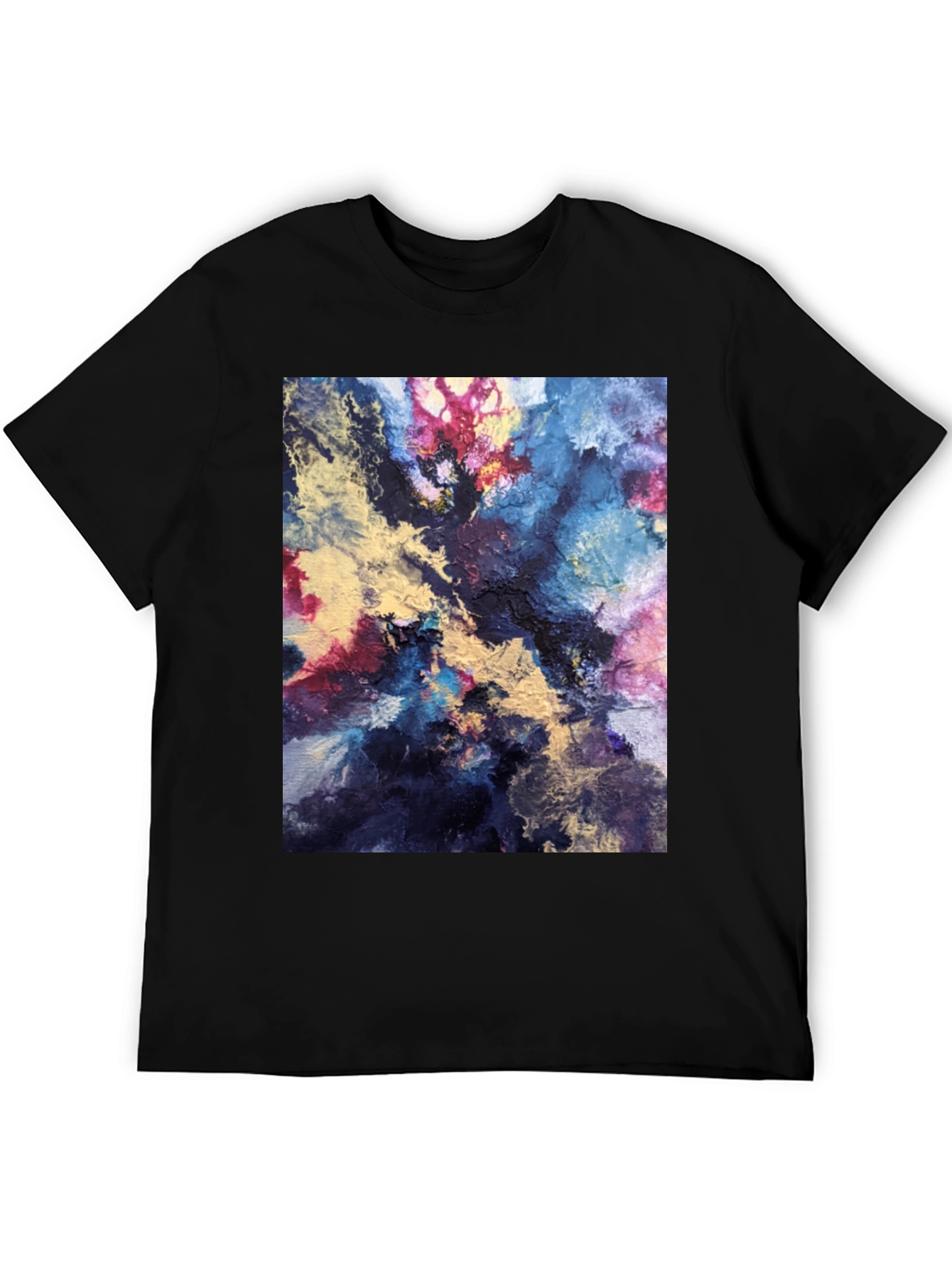 Black Abstract Art Black T-Shirt view 5