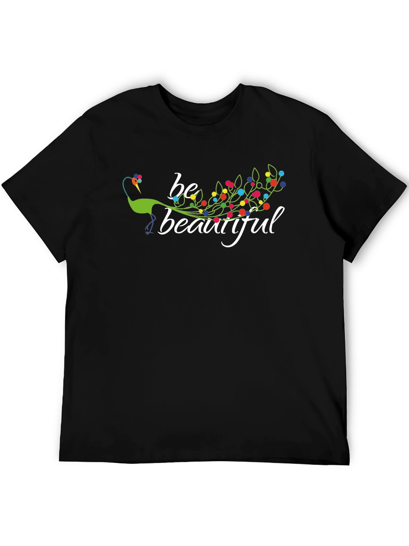 Black Be Beautiful Peacock Graphic T-Shirt view 5