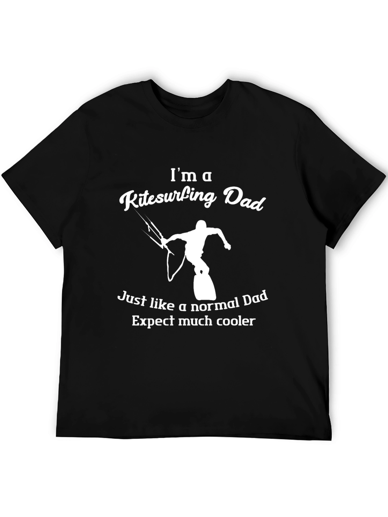 Black Kitesurfing Dad T-Shirt - Cool Father's Day Gift view 5