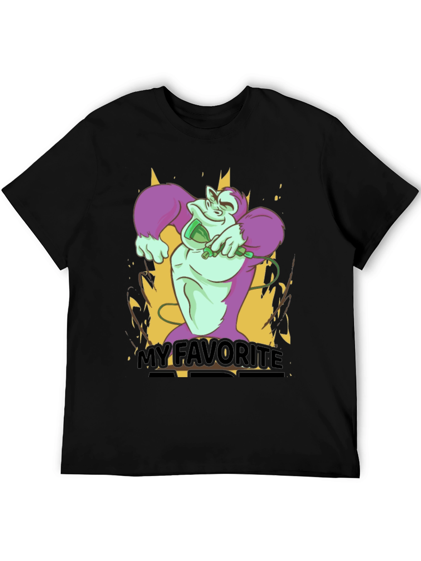 Black My Favorite Vape T-Shirt view 5