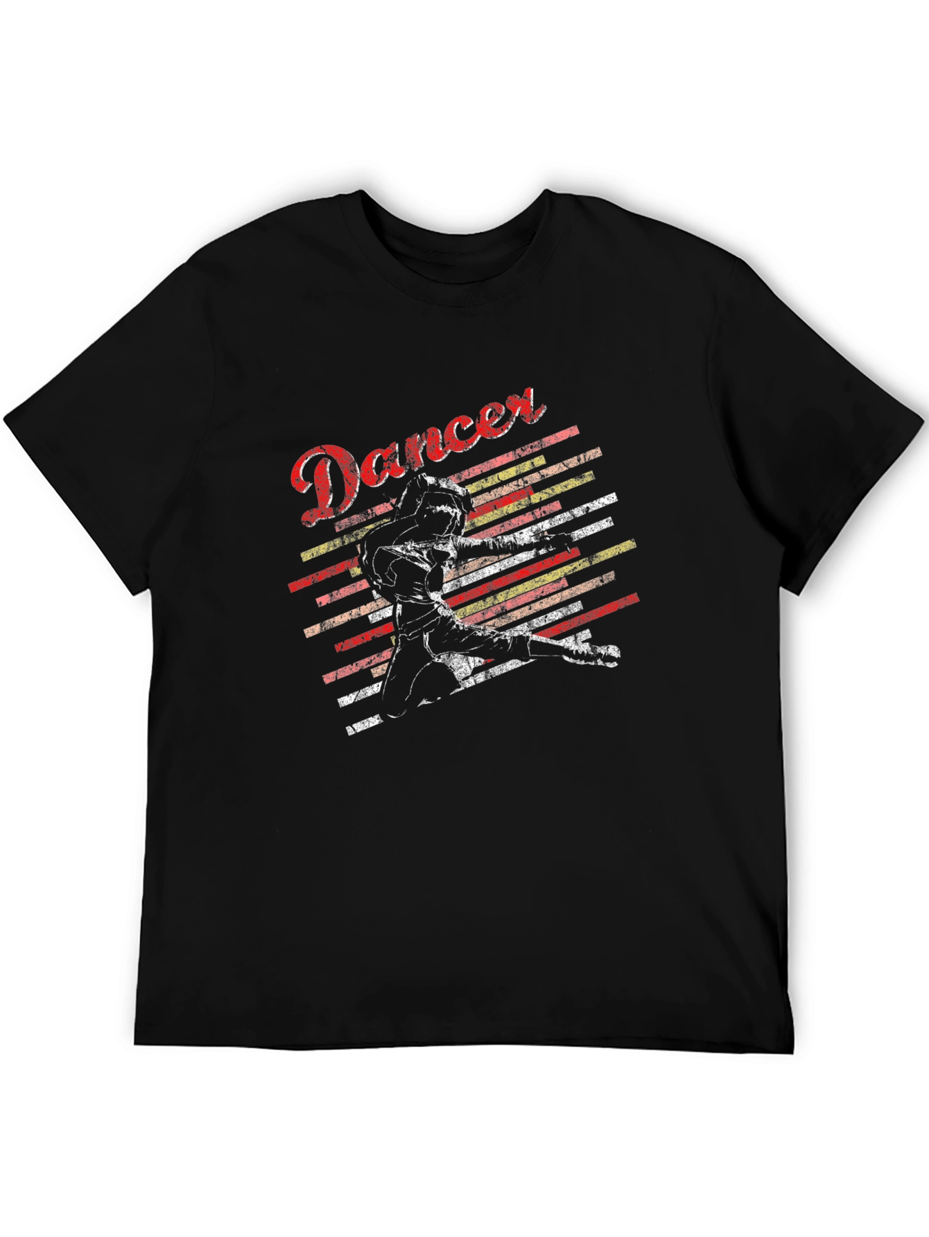 Black Dancer Graphic Tee - Men's Black Cotton T-Shirt view 5