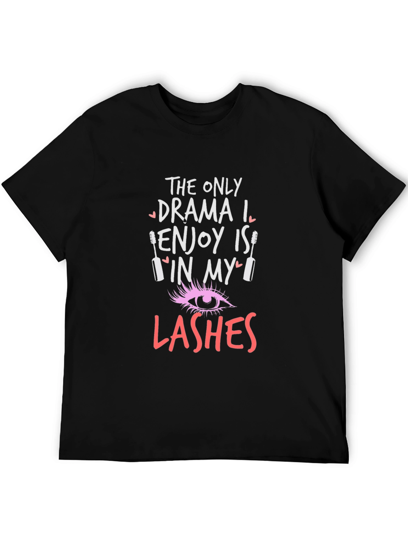Black Drama Lashes Graphic Tee - Stylish & Comfy Cotton T-Shirt view 5
