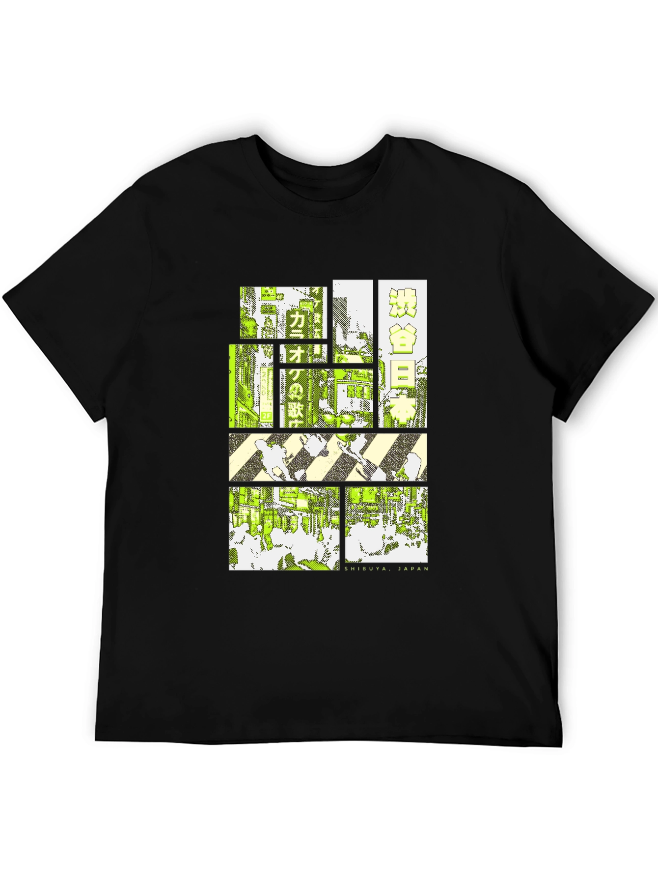Black Retro Shibuya Japan T-Shirt - Urban Style view 5