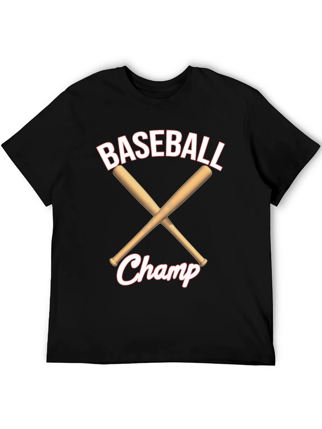 Black Baseball Champ Graphic T-Shirt view 5