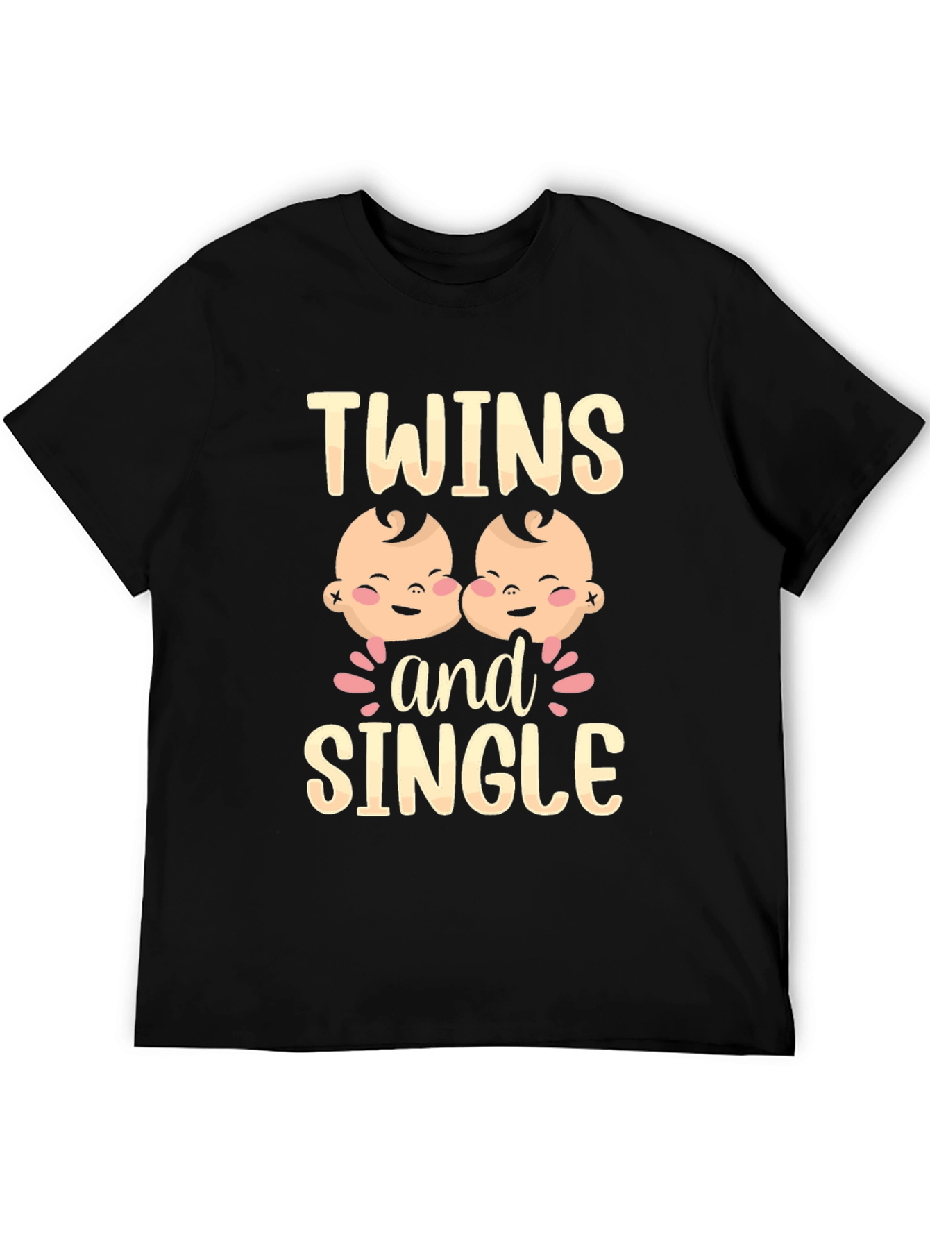 Black Twins and Single Funny Graphic Tee view 5