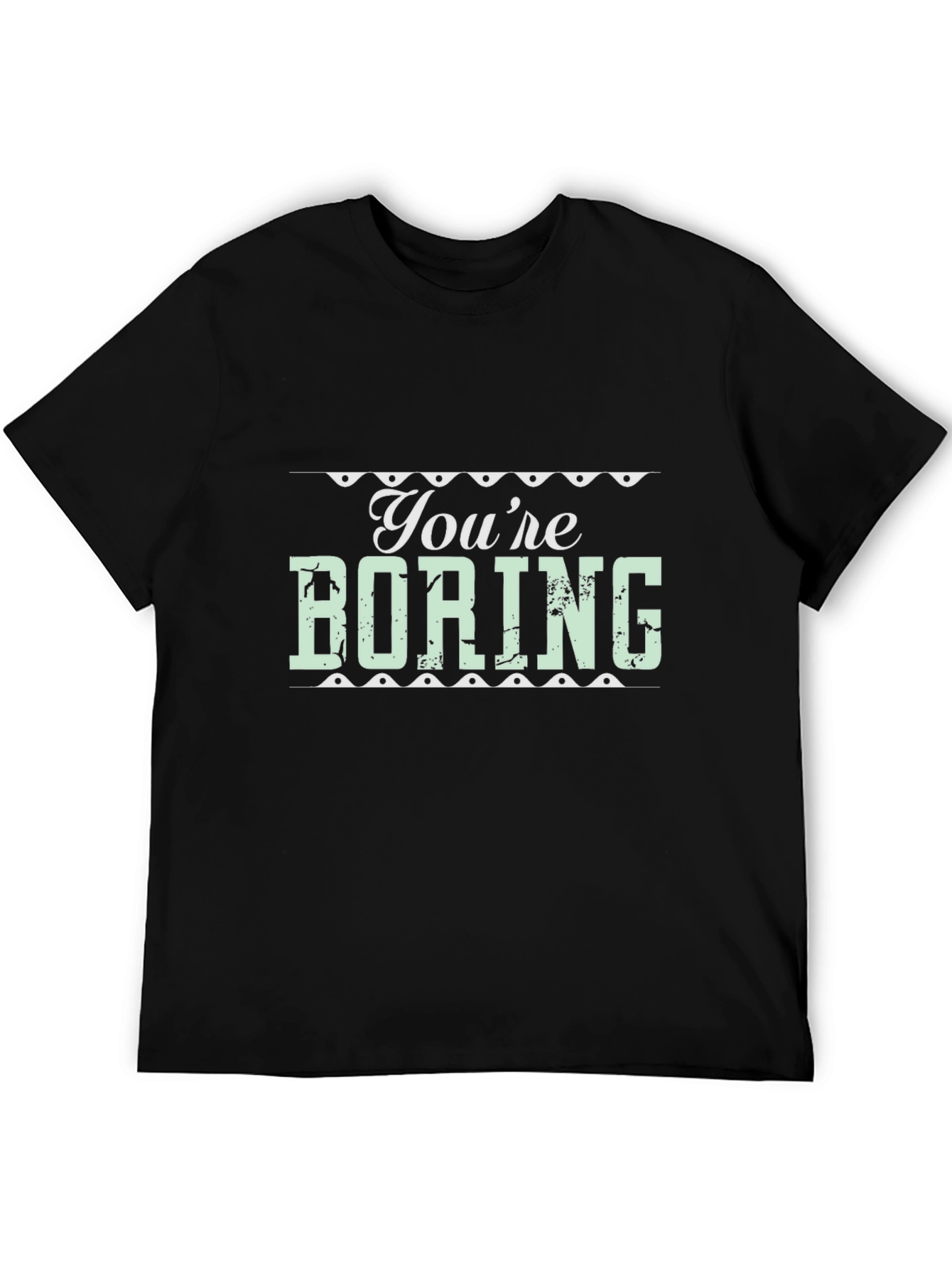 Black You're Boring Graphic Tee - Black T-Shirt view 5