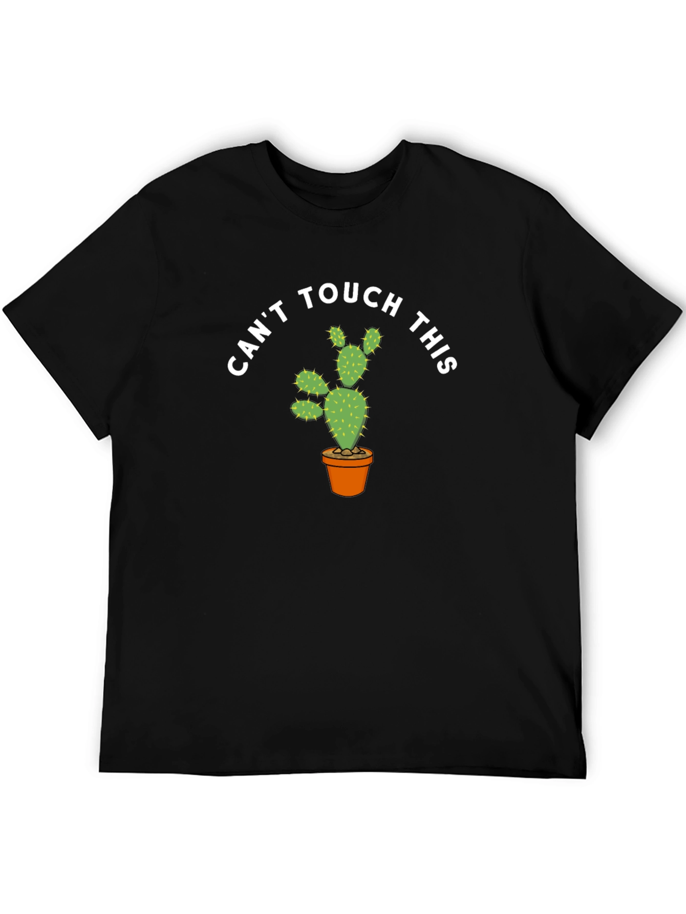 Black Funny Cactus Graphic T-Shirt - Can't Touch This view 5