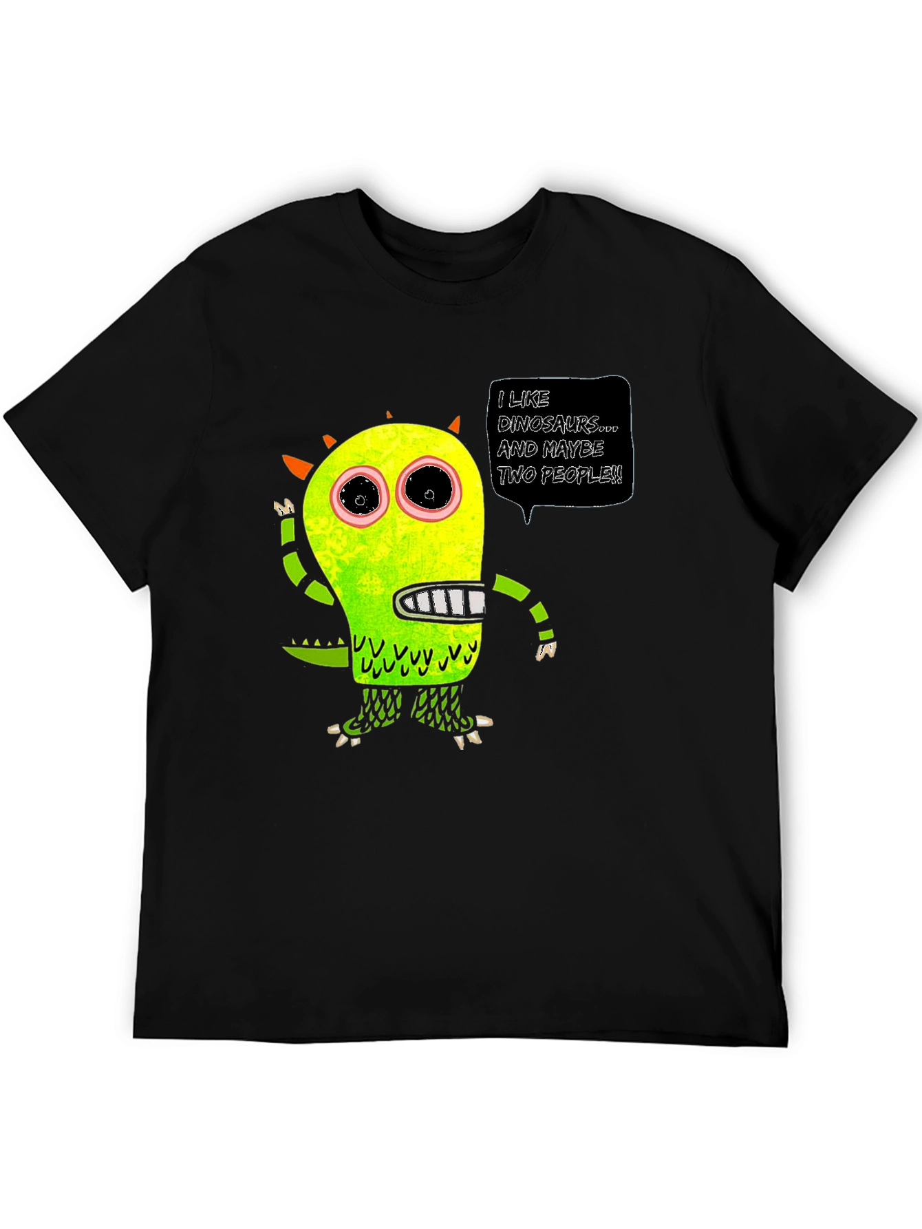 Black Dinosaur Lover T-Shirt - Funny Graphic Tee view 5