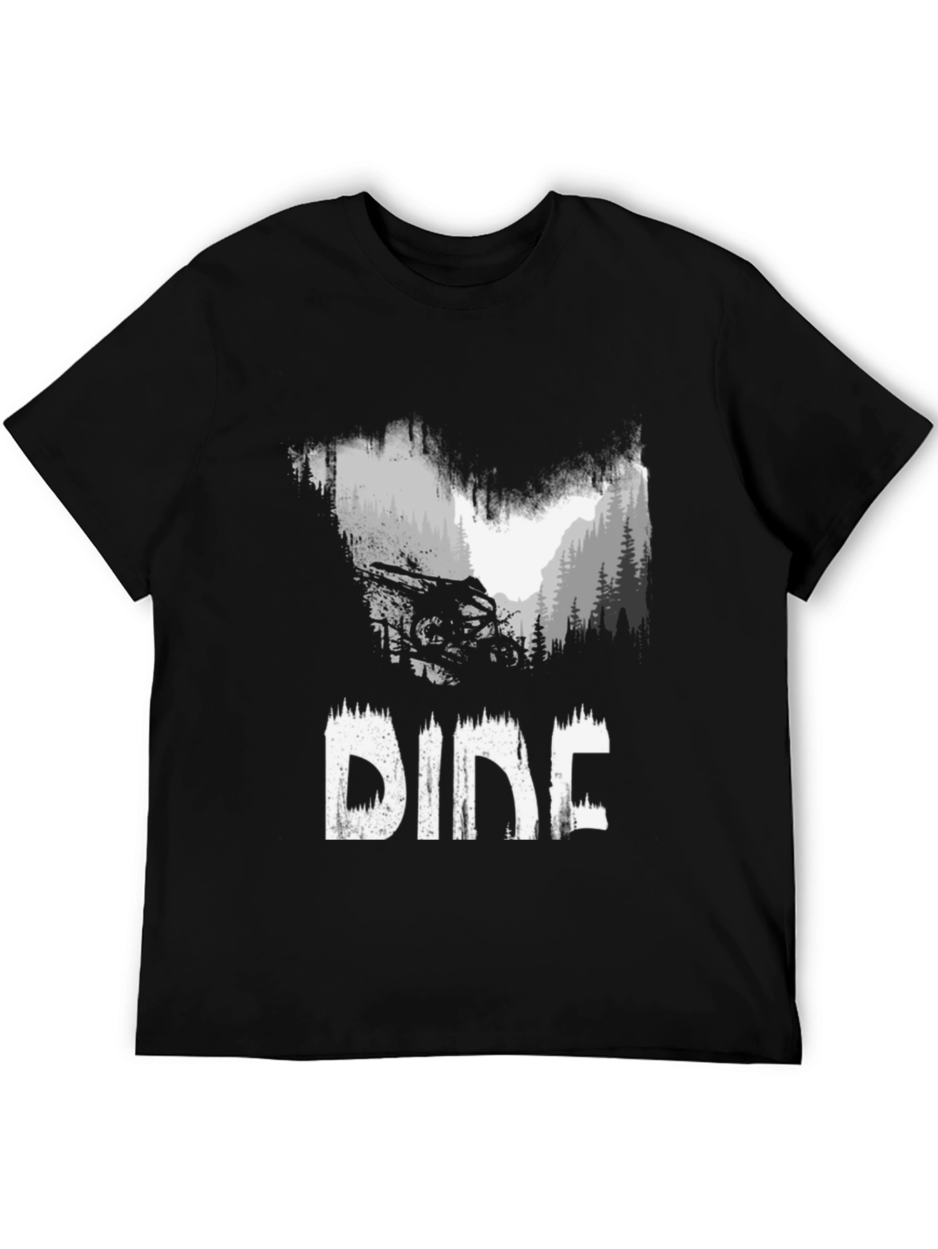 Black Ride Graphic Black T-Shirt view 5