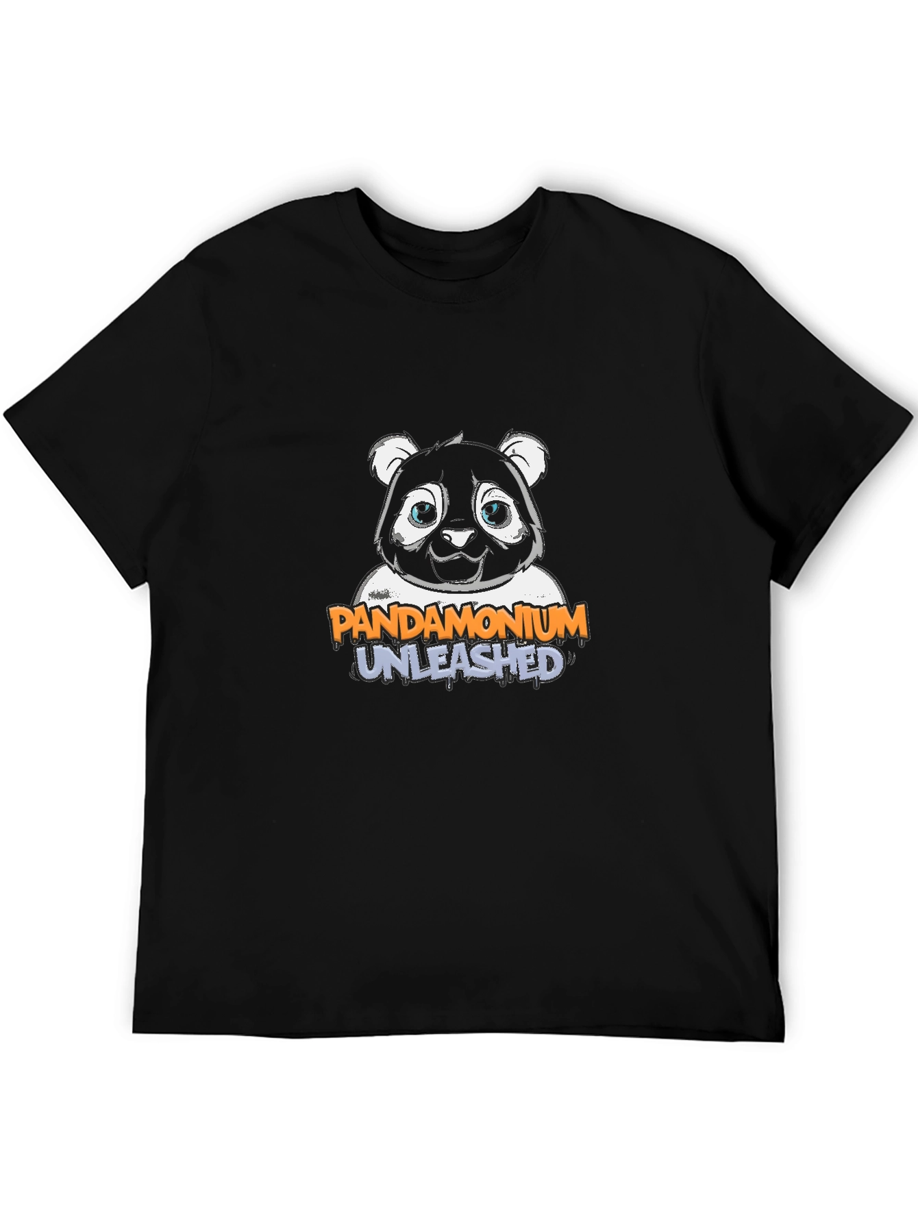 Black Pandamonium Unleashed Graphic Tee - Black Cotton Blend view 5