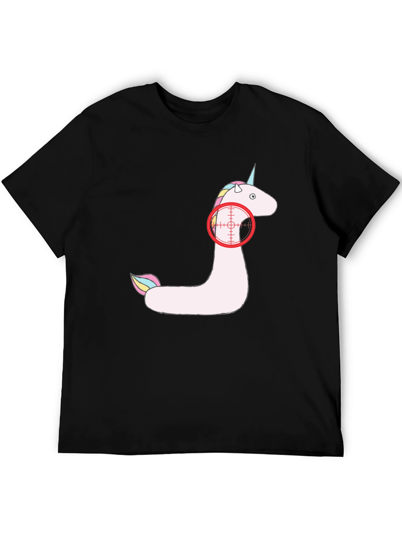Black Unicorn In Sight Tee - Funny Novelty Shirt view 5